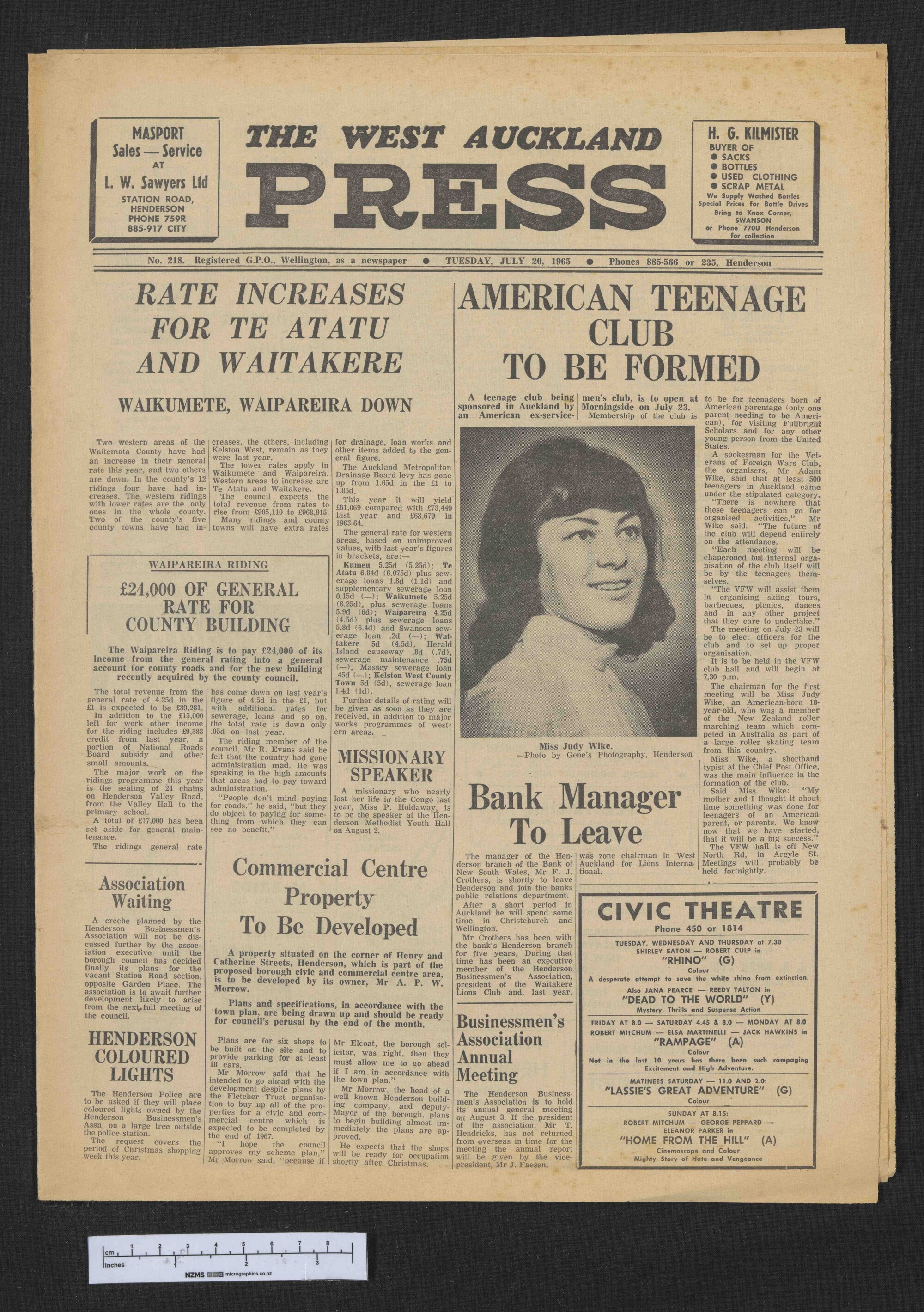 1965-07-20 West Auckland Press