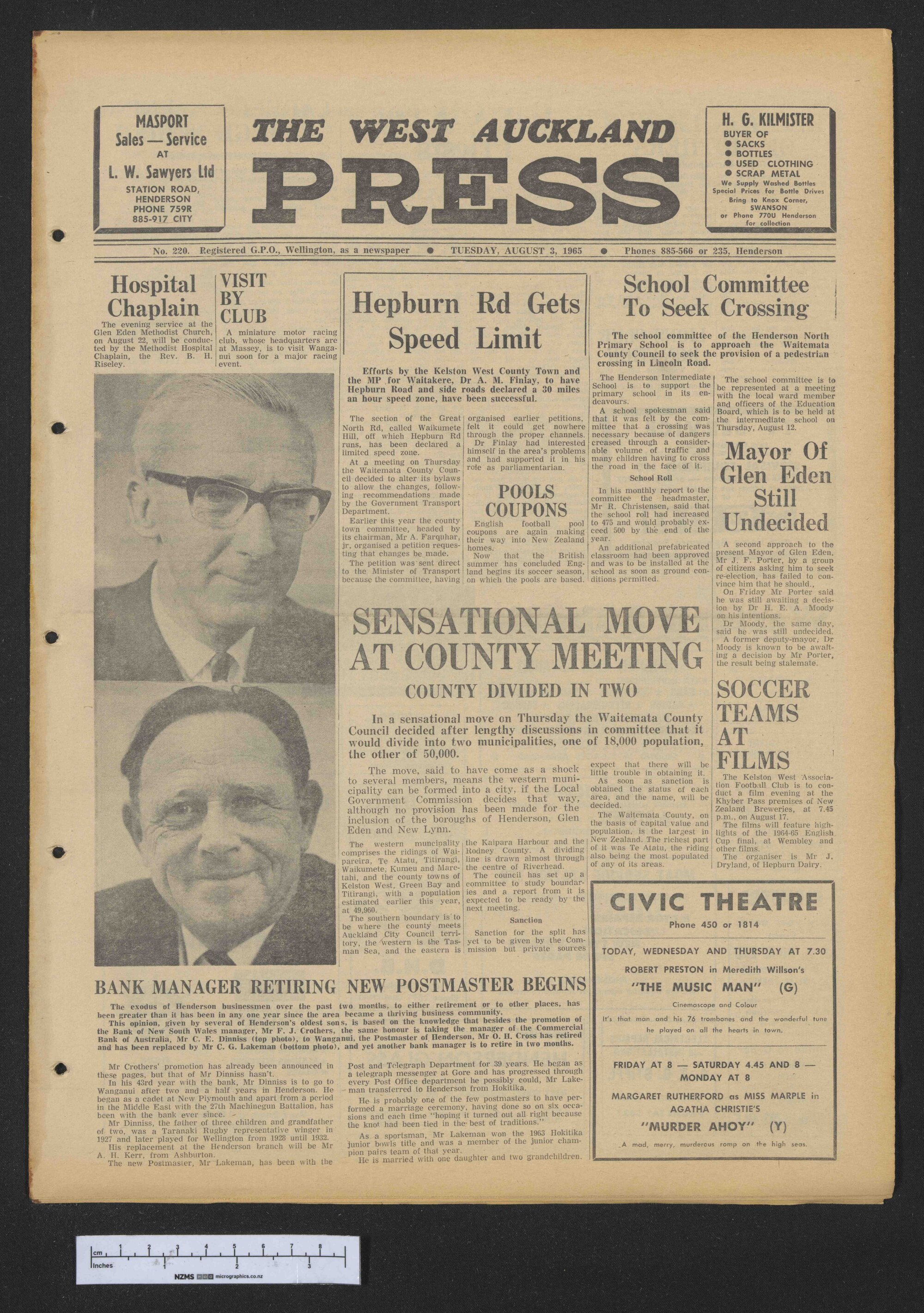 1965-08-03 West Auckland Press