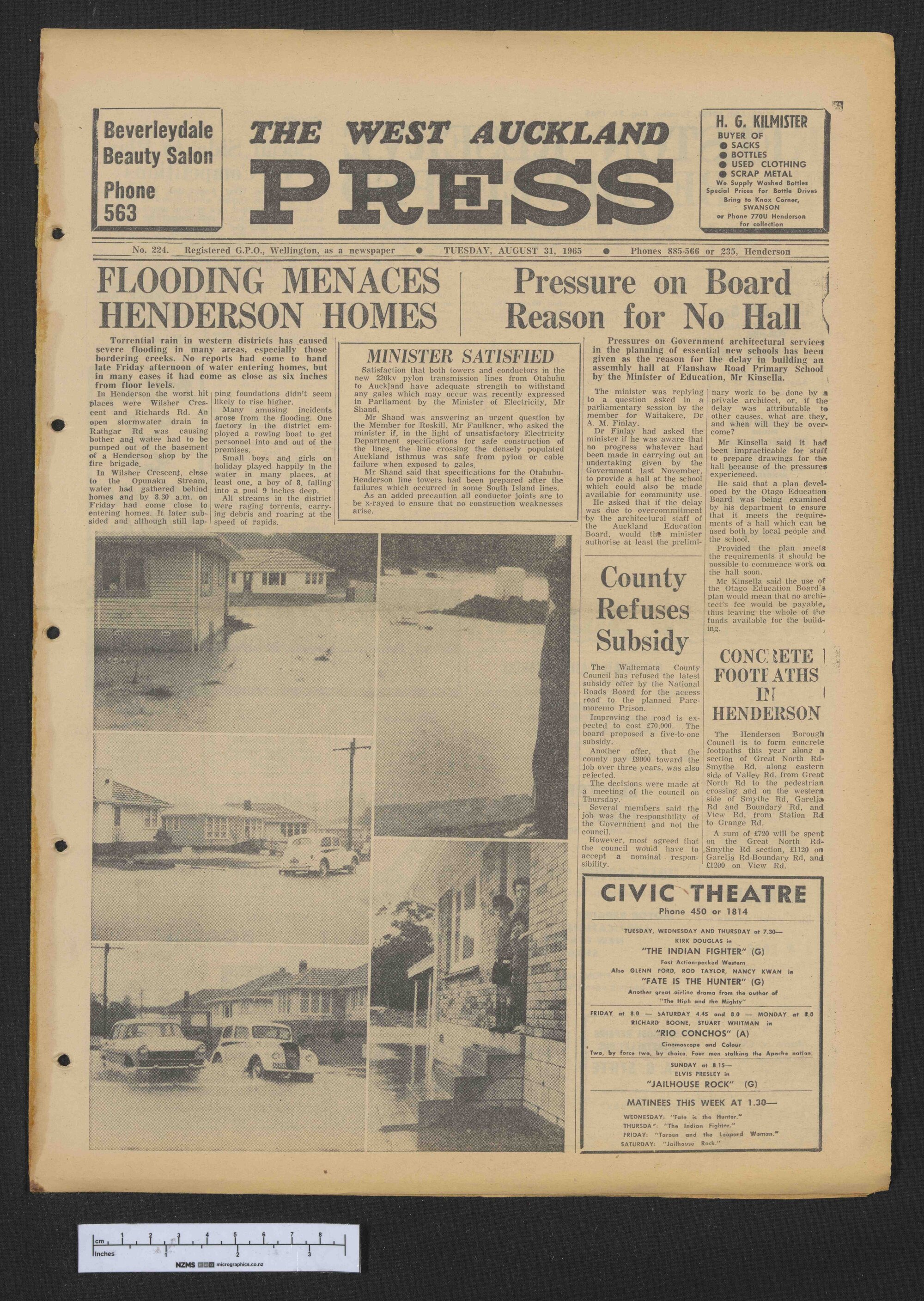 1965-08-31 West Auckland Press