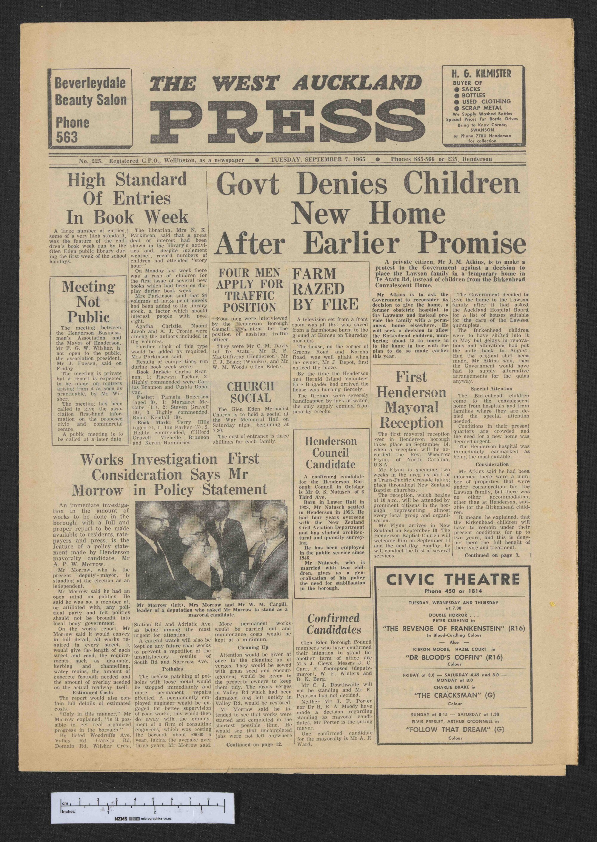1965-09-07 West Auckland Press