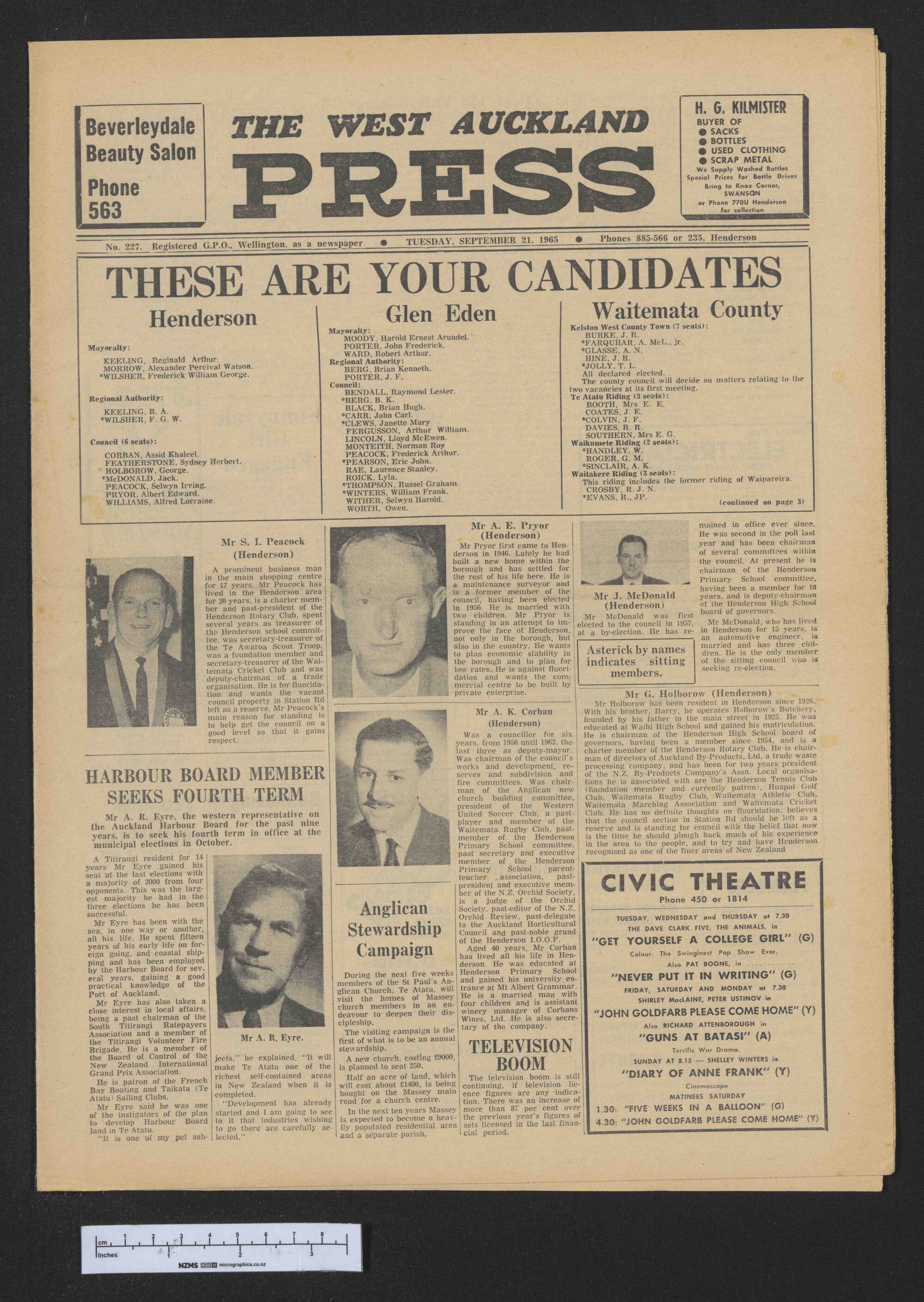 1965-09-21 West Auckland Press