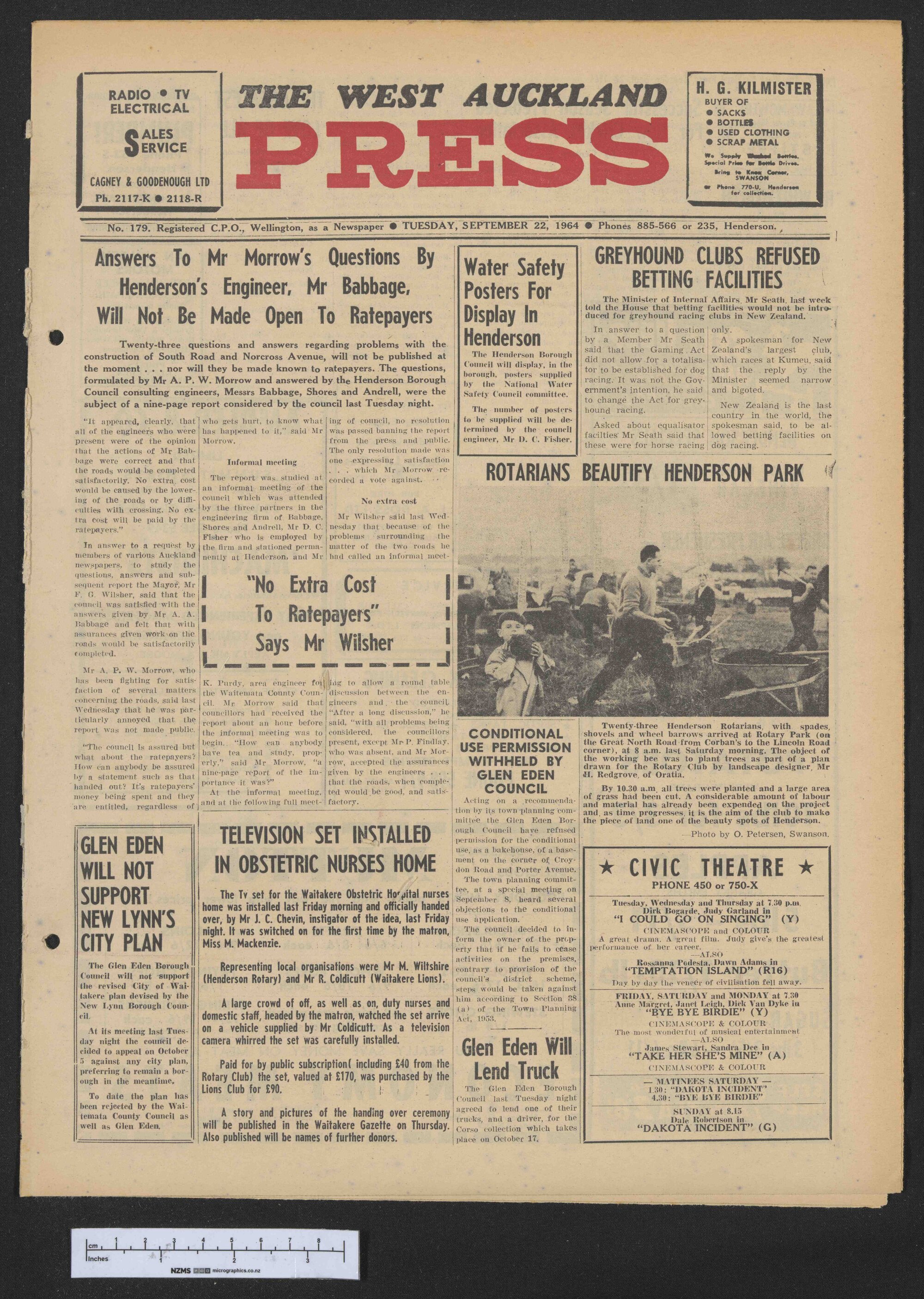 1964-09-22 West Auckland Press