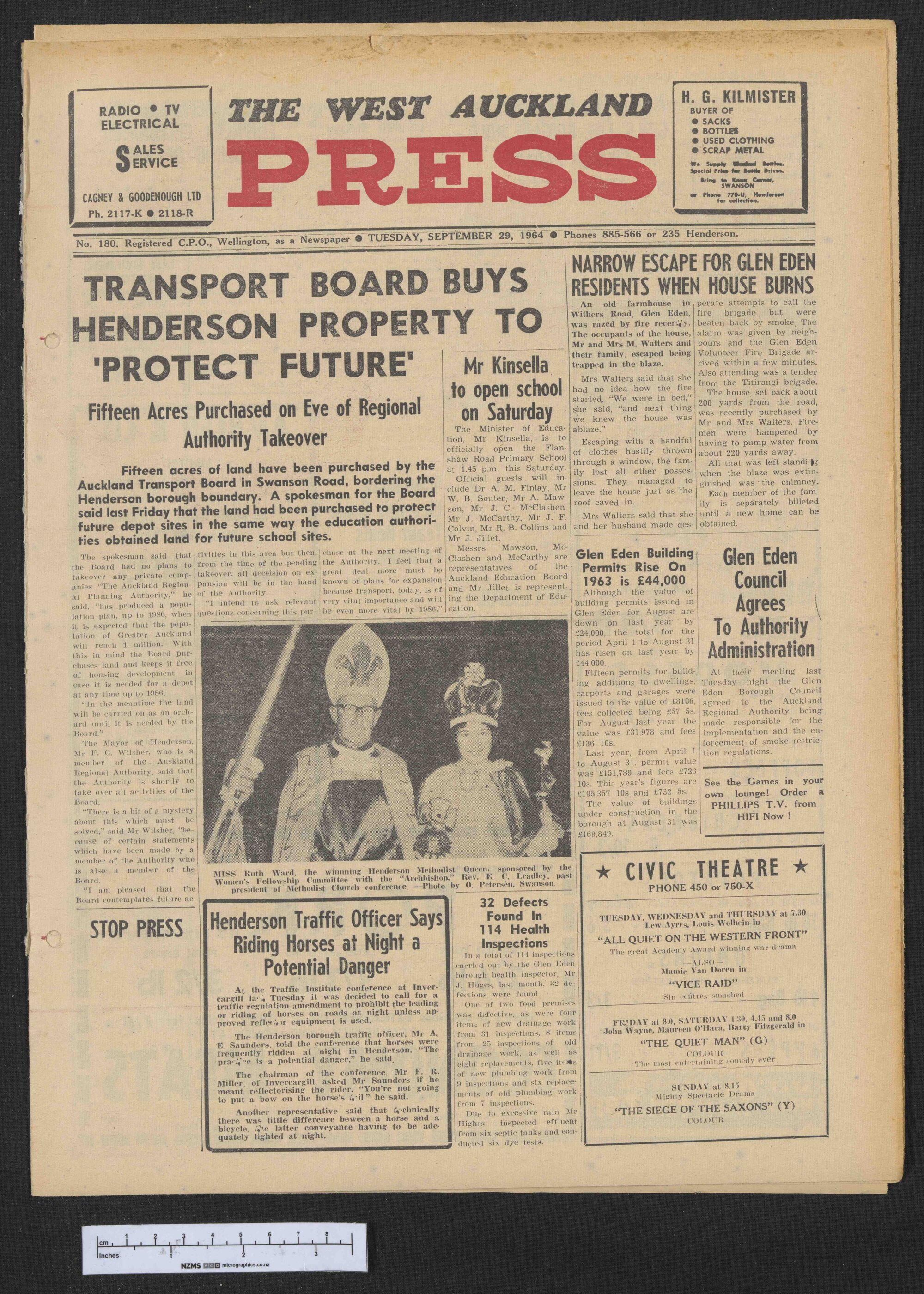 1964-09-29 West Auckland Press