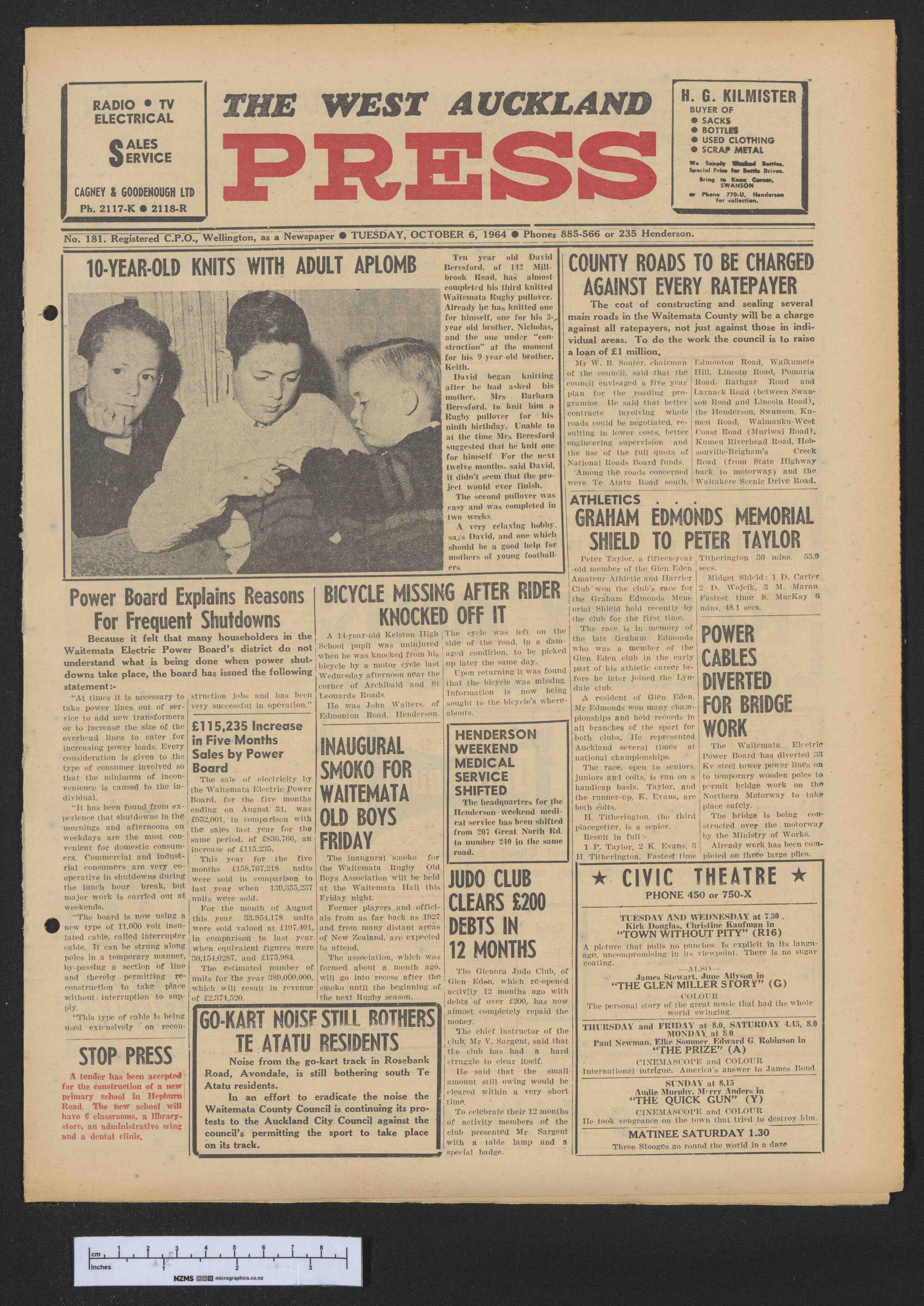 1964-10-06 West Auckland Press
