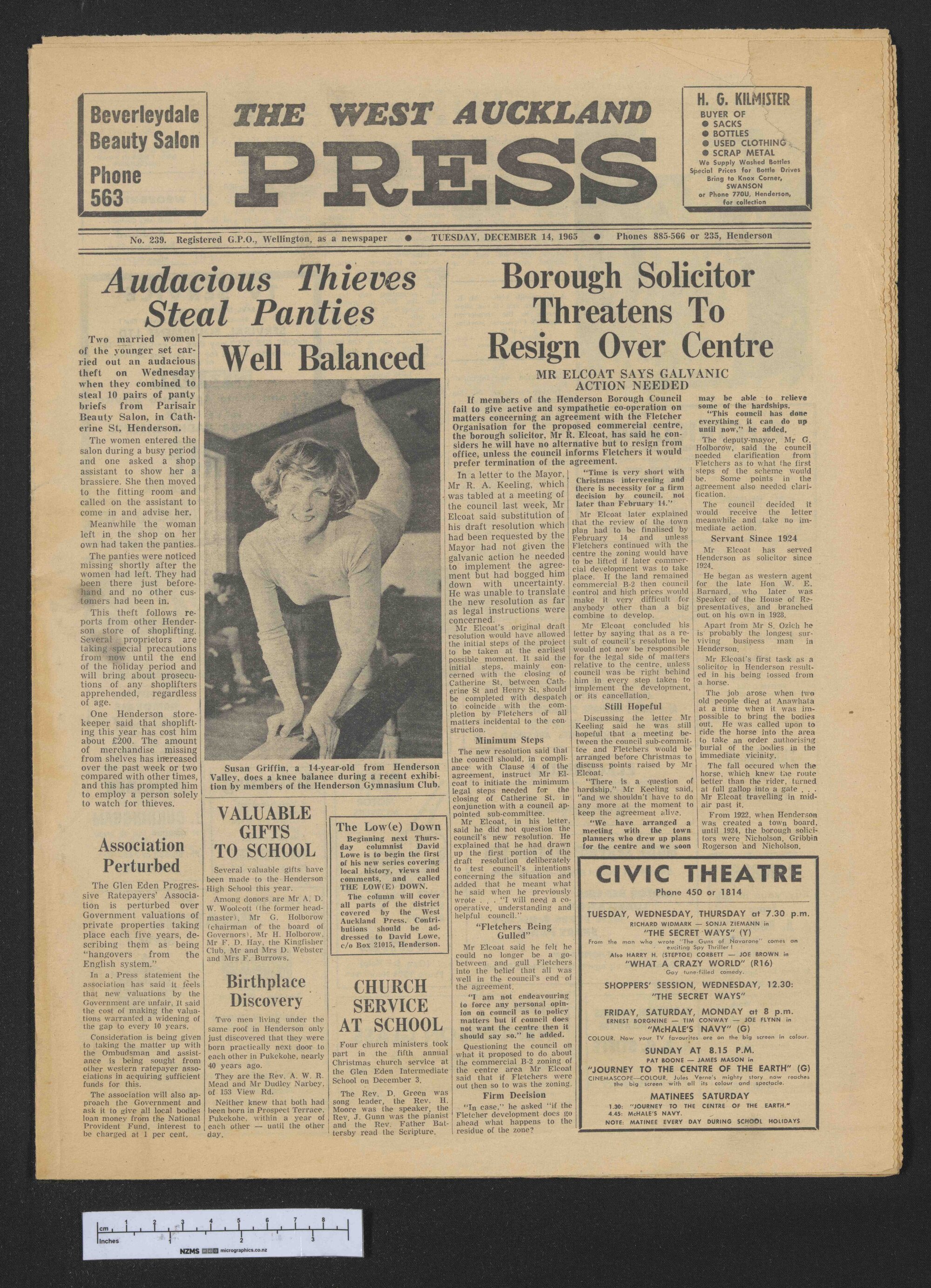 1965-12-14 West Auckland Press