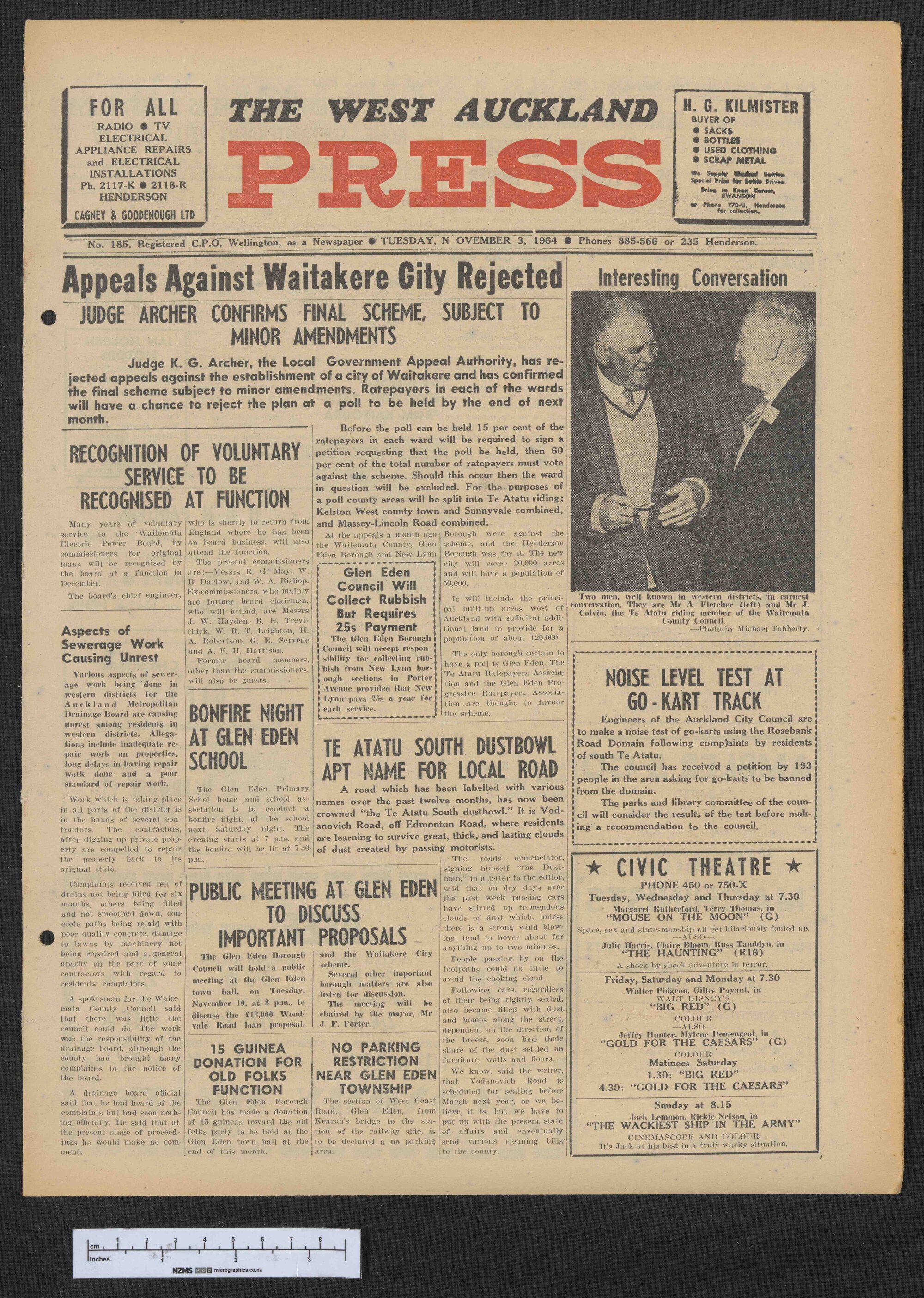 1964-11-03 West Auckland Press