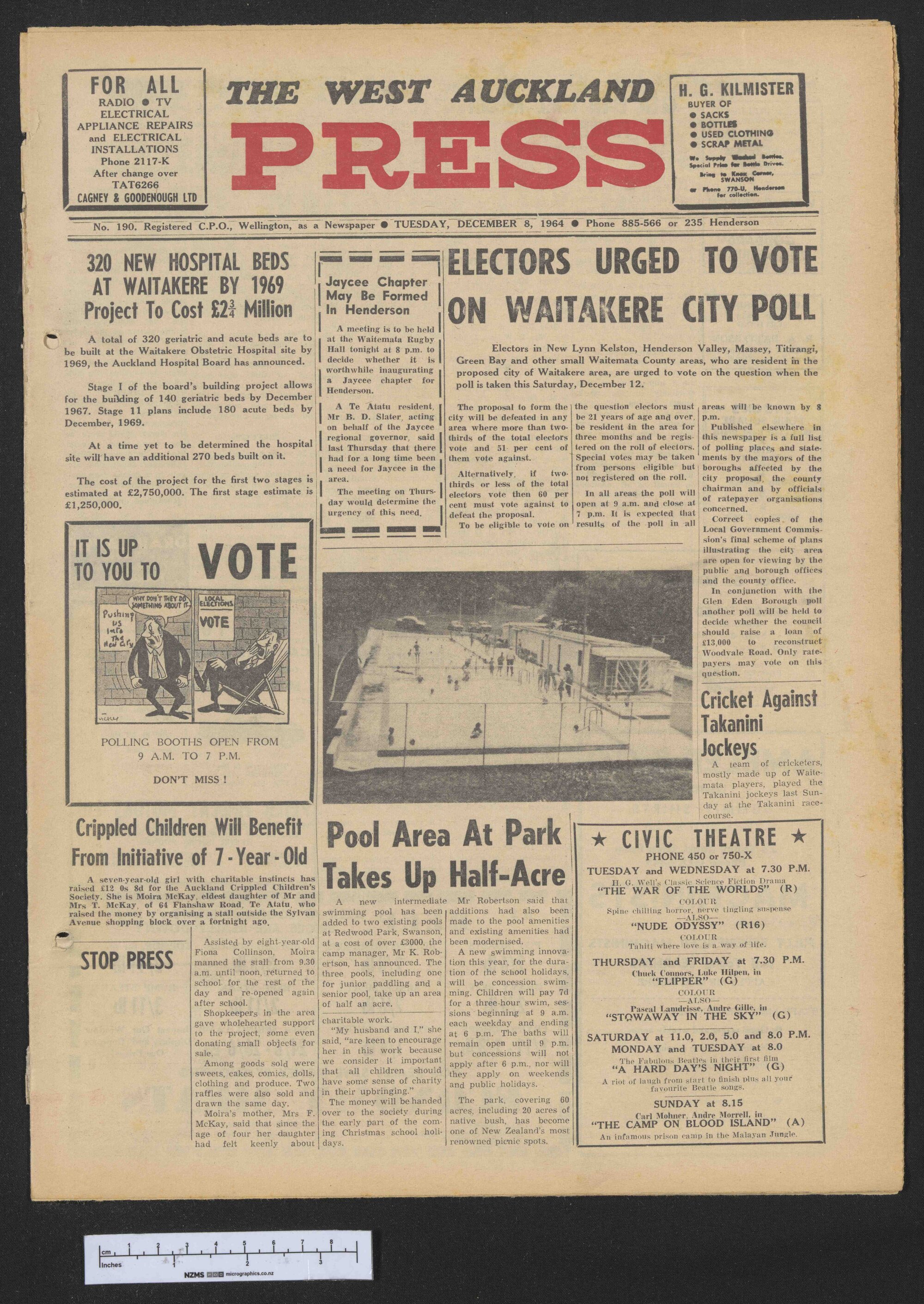 1964-12-08 West Auckland Press