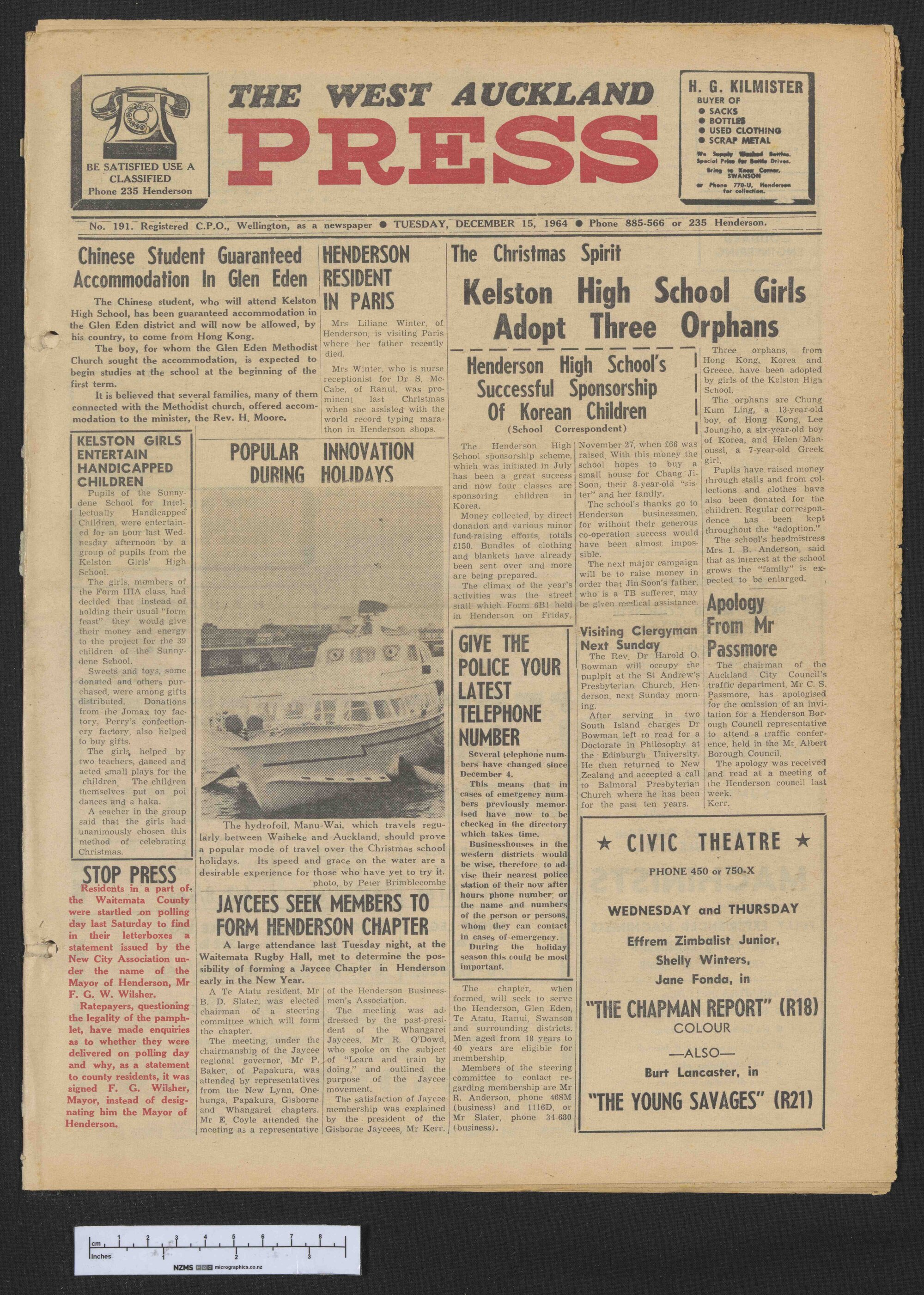 1964-12-15 West Auckland Press