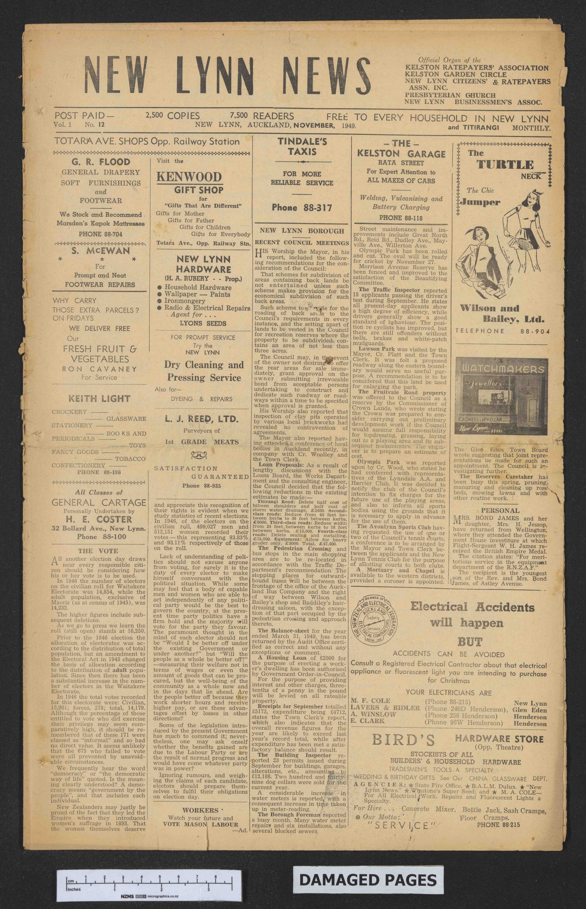 1949 November - New Lynn News