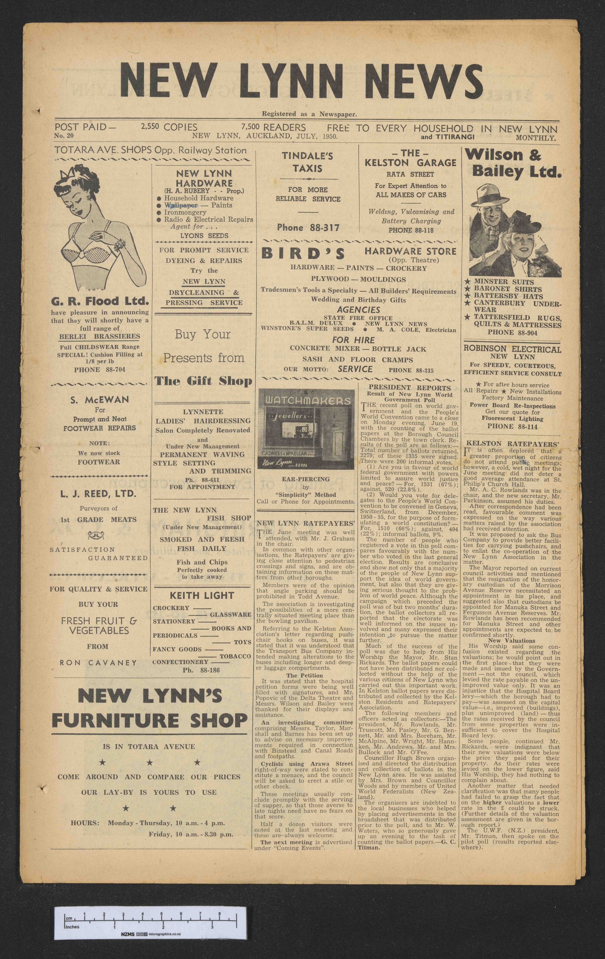 1950 July - New Lynn News