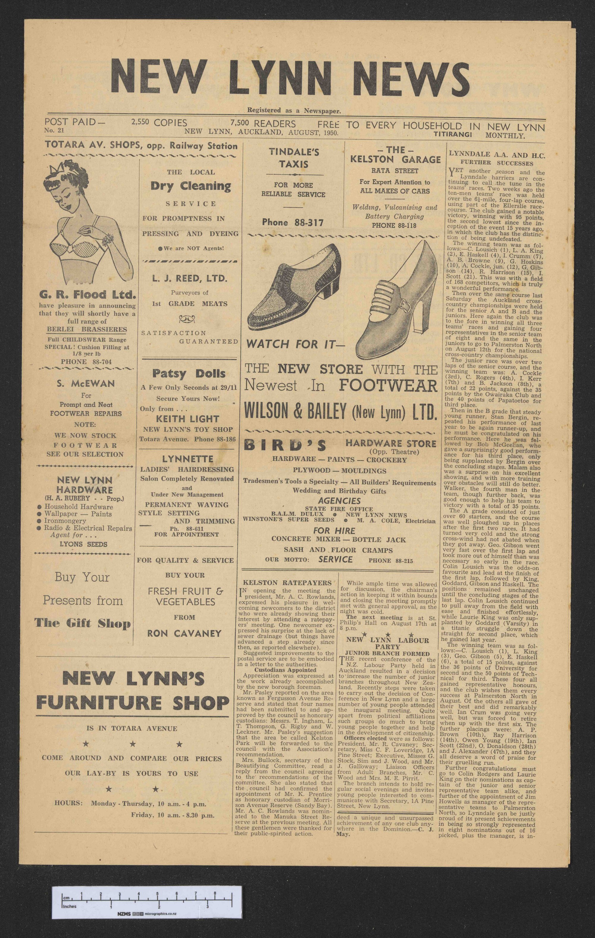 1950 August - New Lynn News