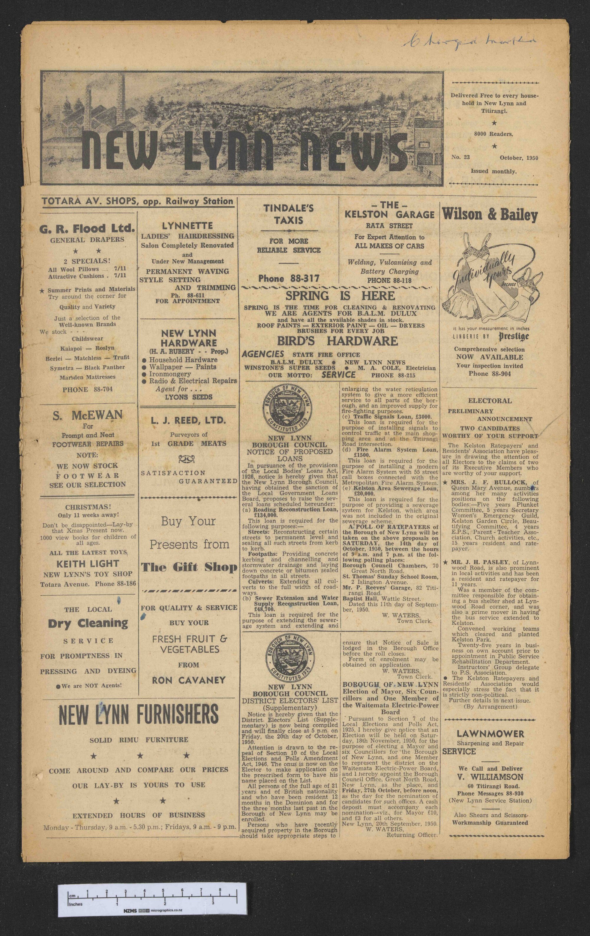 1950 October - New Lynn News