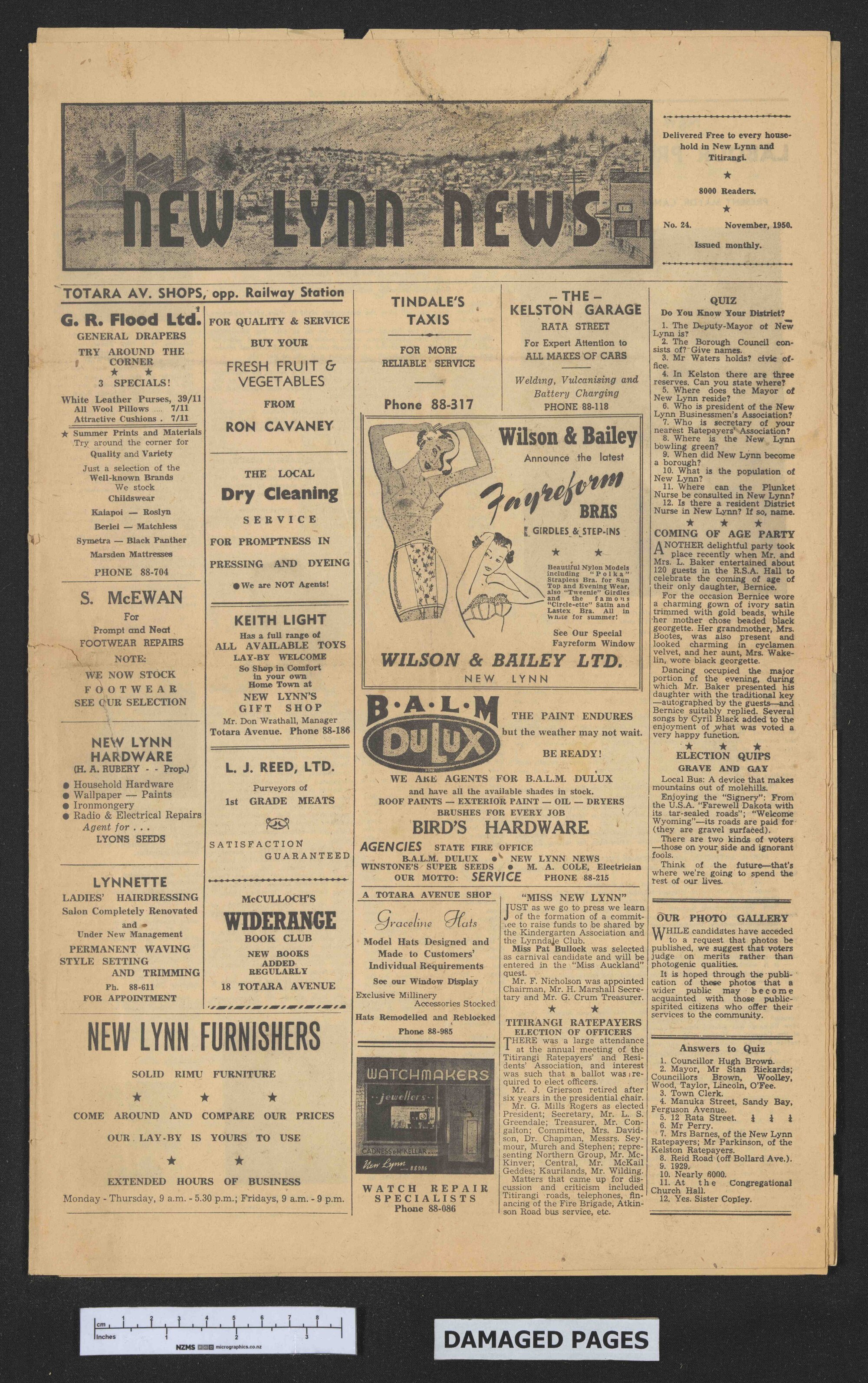 1950 November - New Lynn News