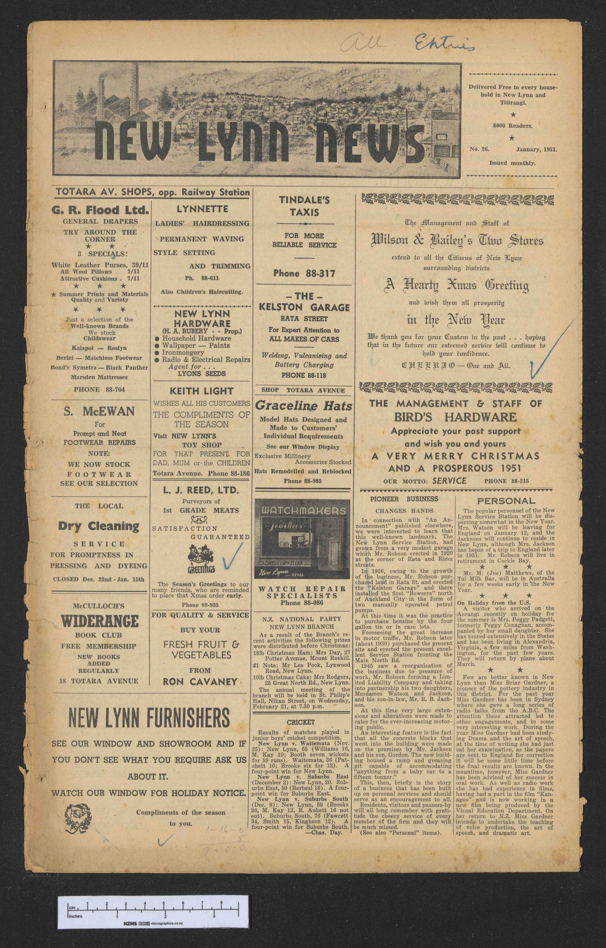 1951 January - New Lynn News