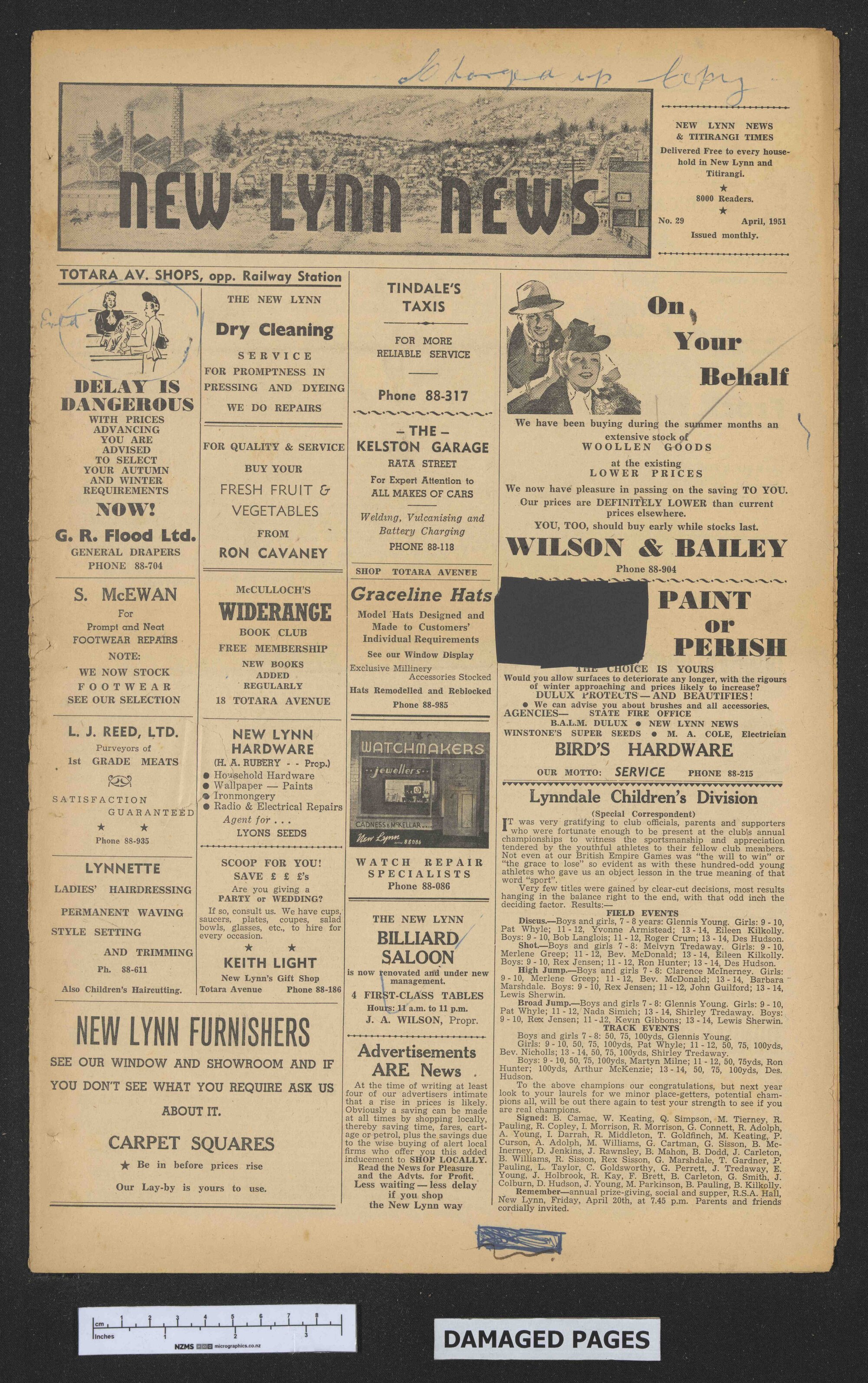 1951 April - New Lynn News