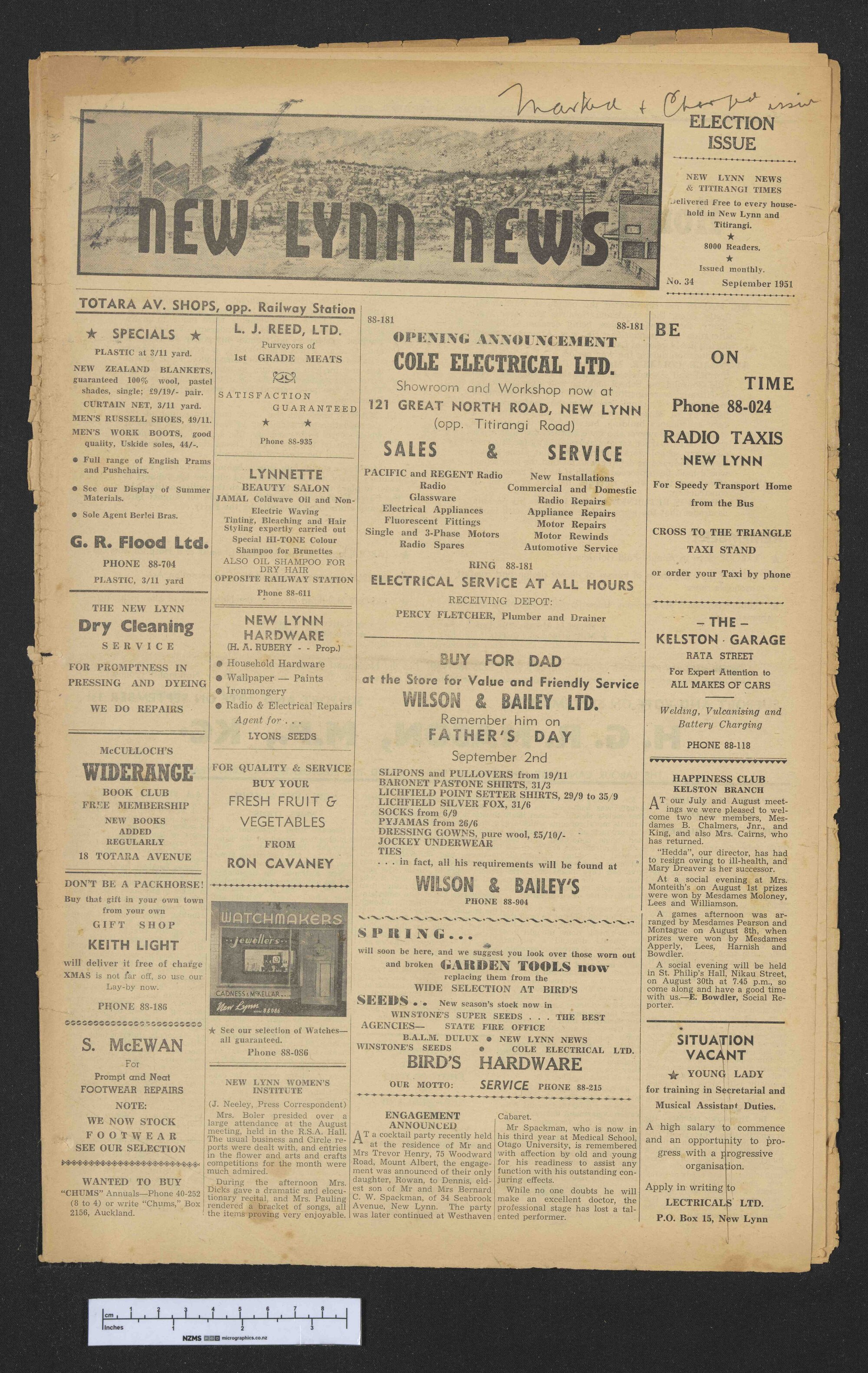 1951 September - New Lynn News