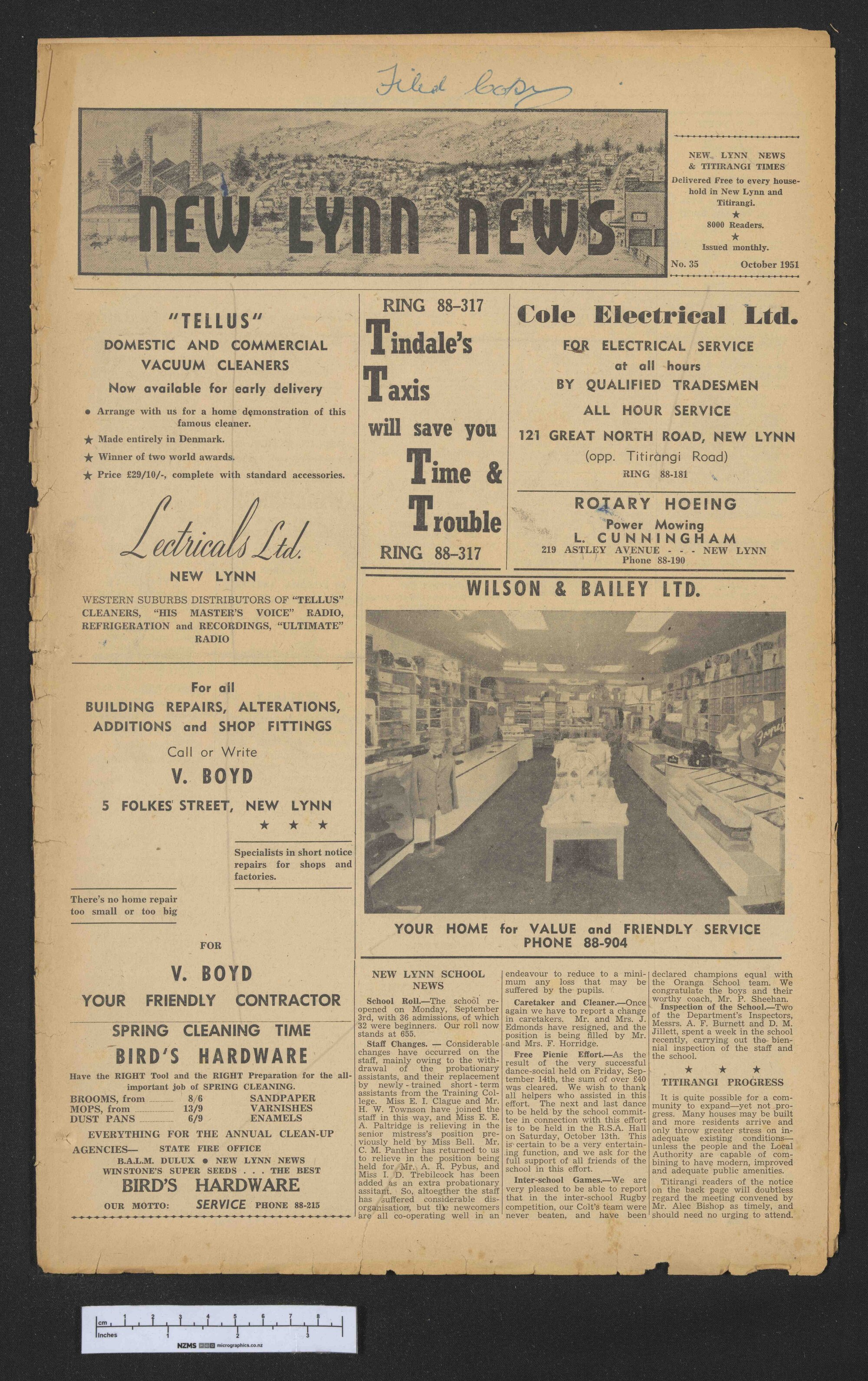 1951 October - New Lynn News