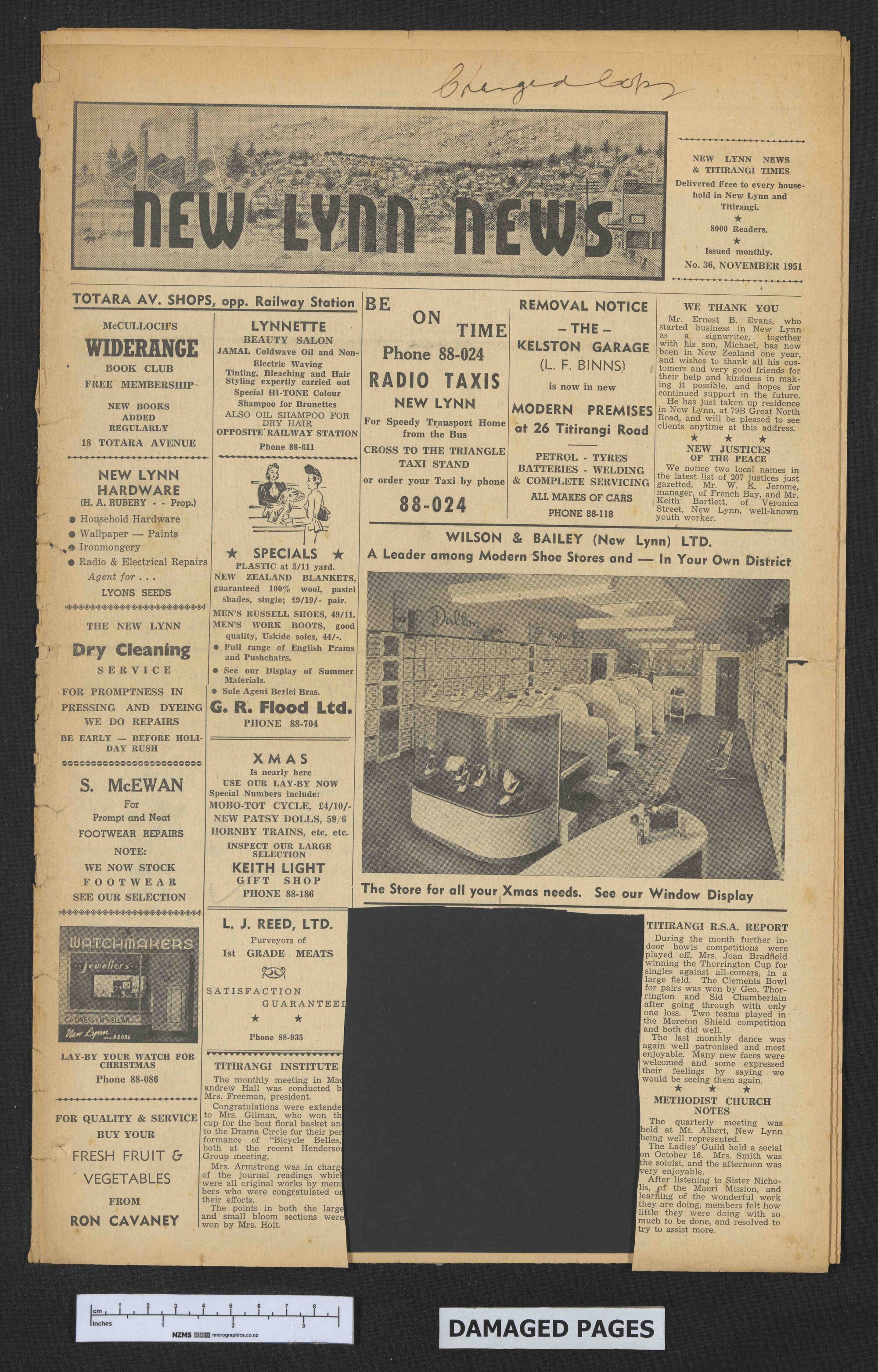 1951 November - New Lynn News