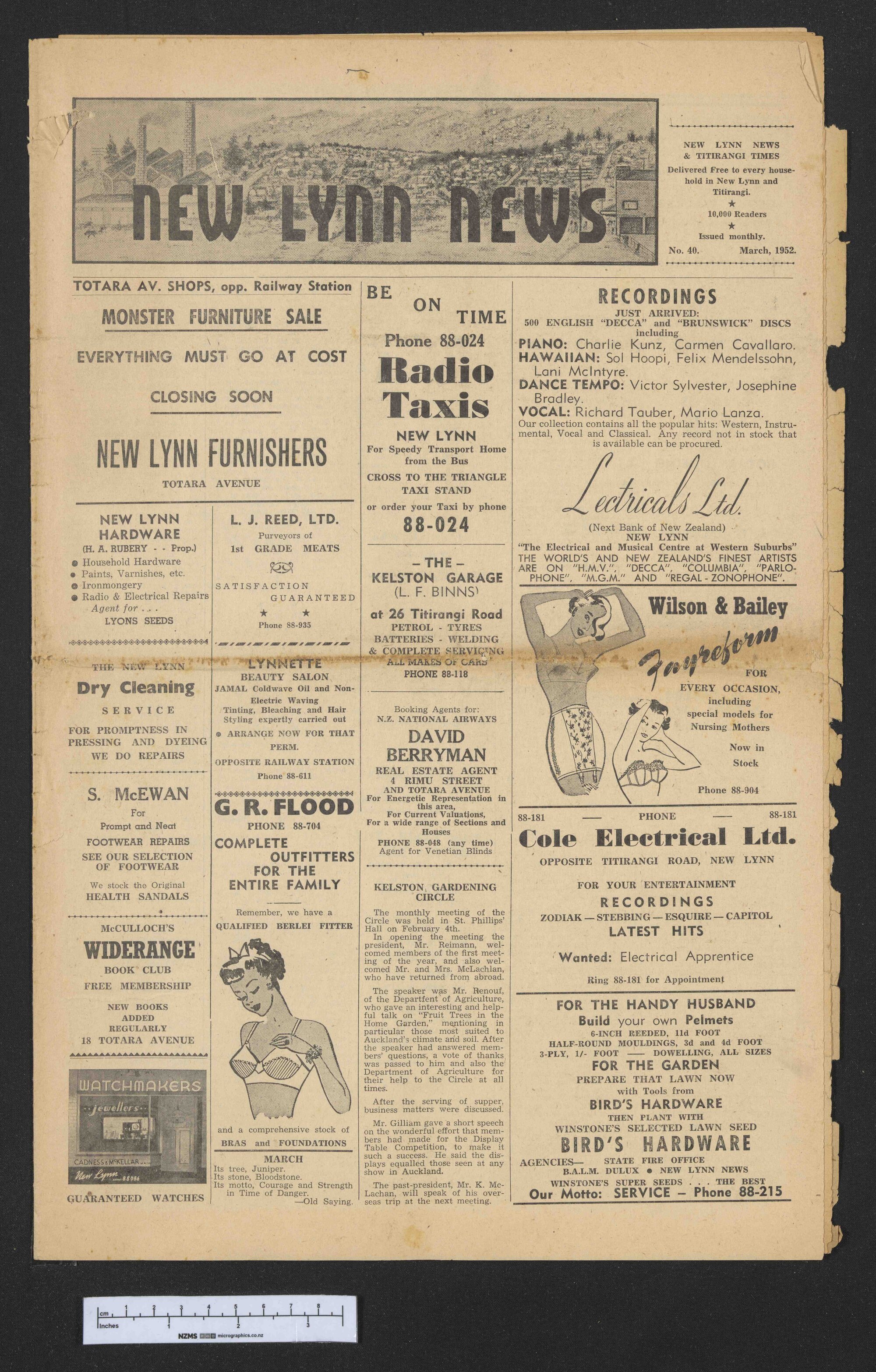 1952 March - New Lynn News