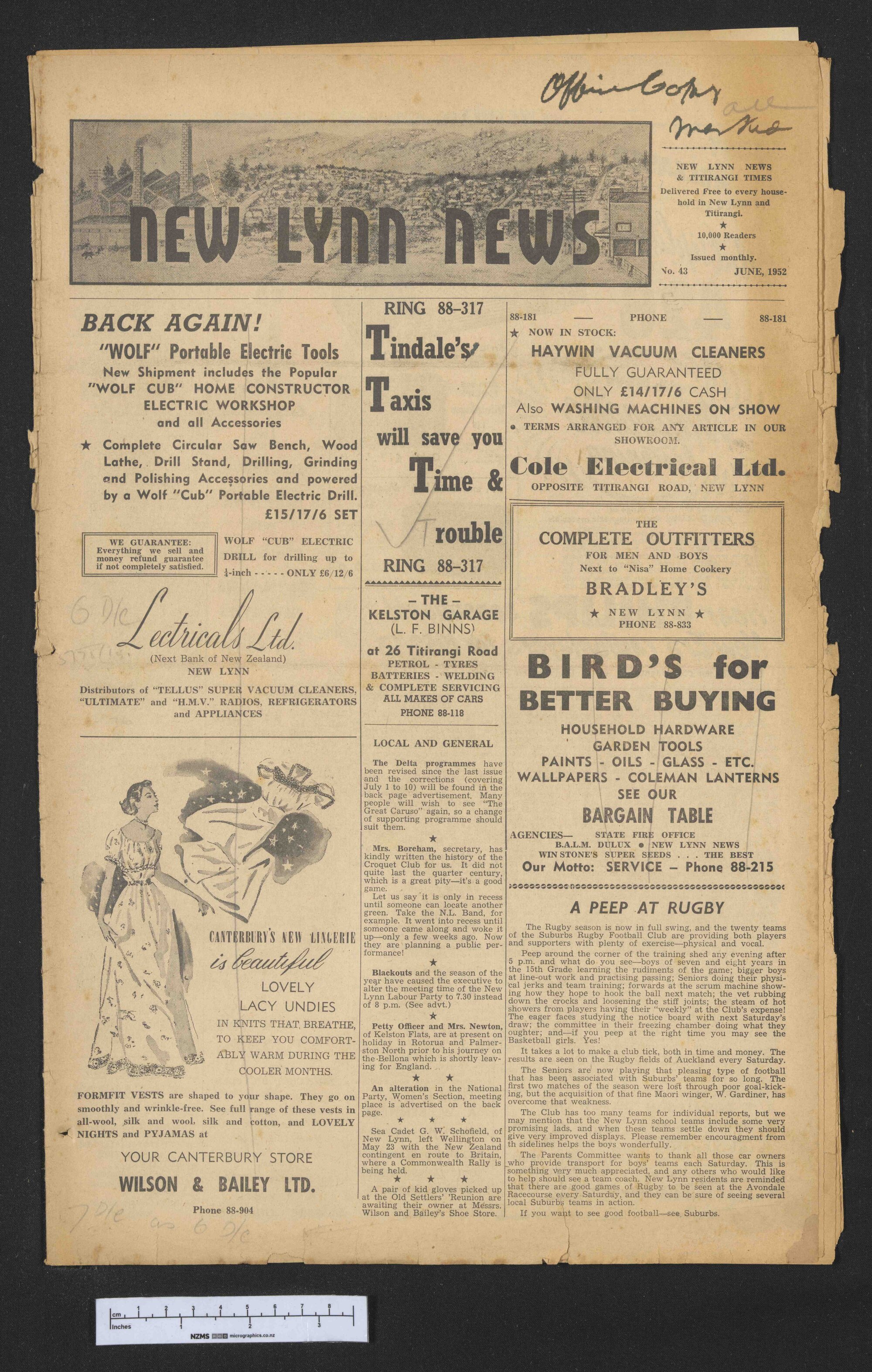 1952 June - New Lynn News