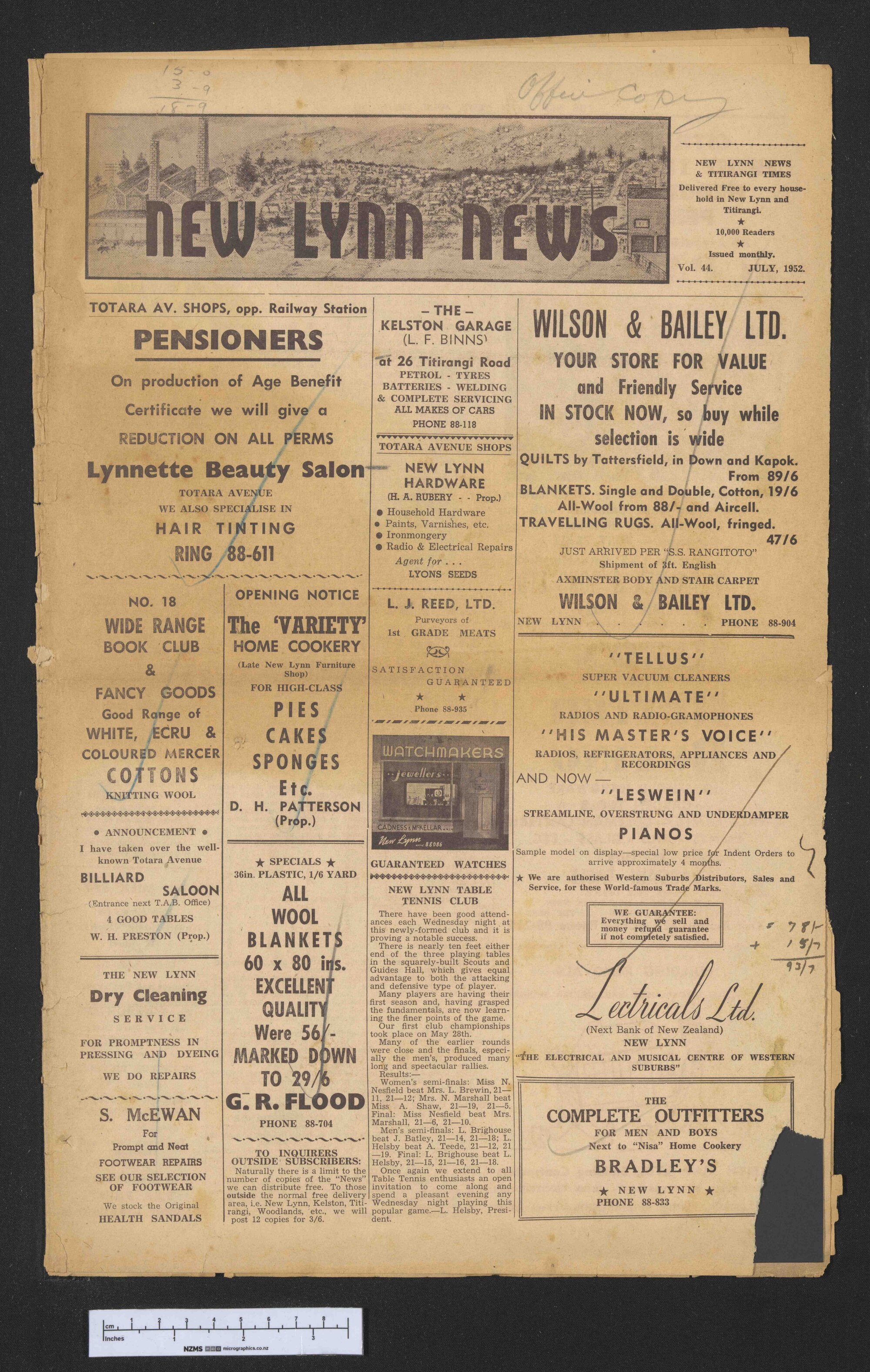 1952 July - New Lynn News