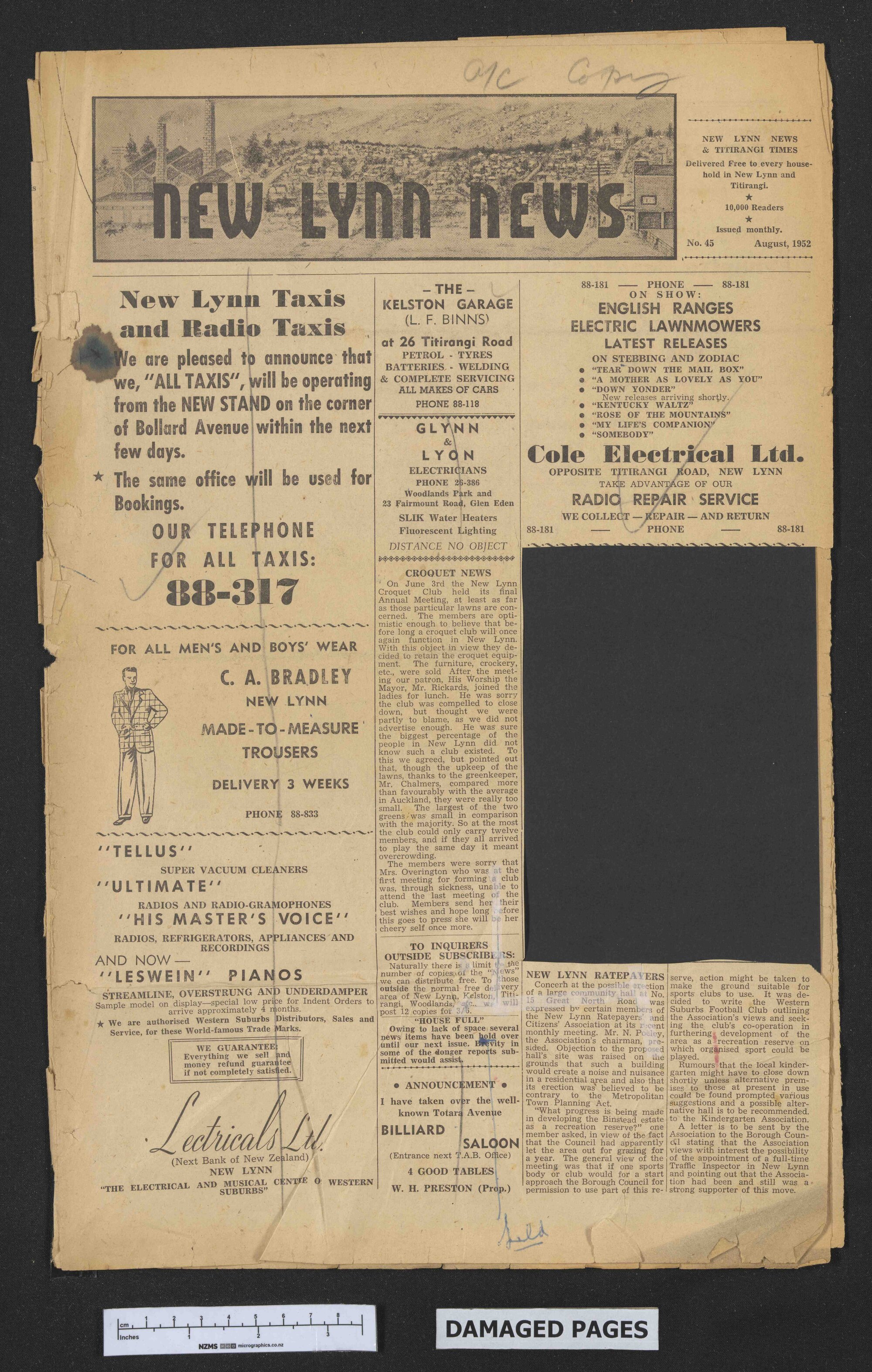 1952 August - New Lynn News