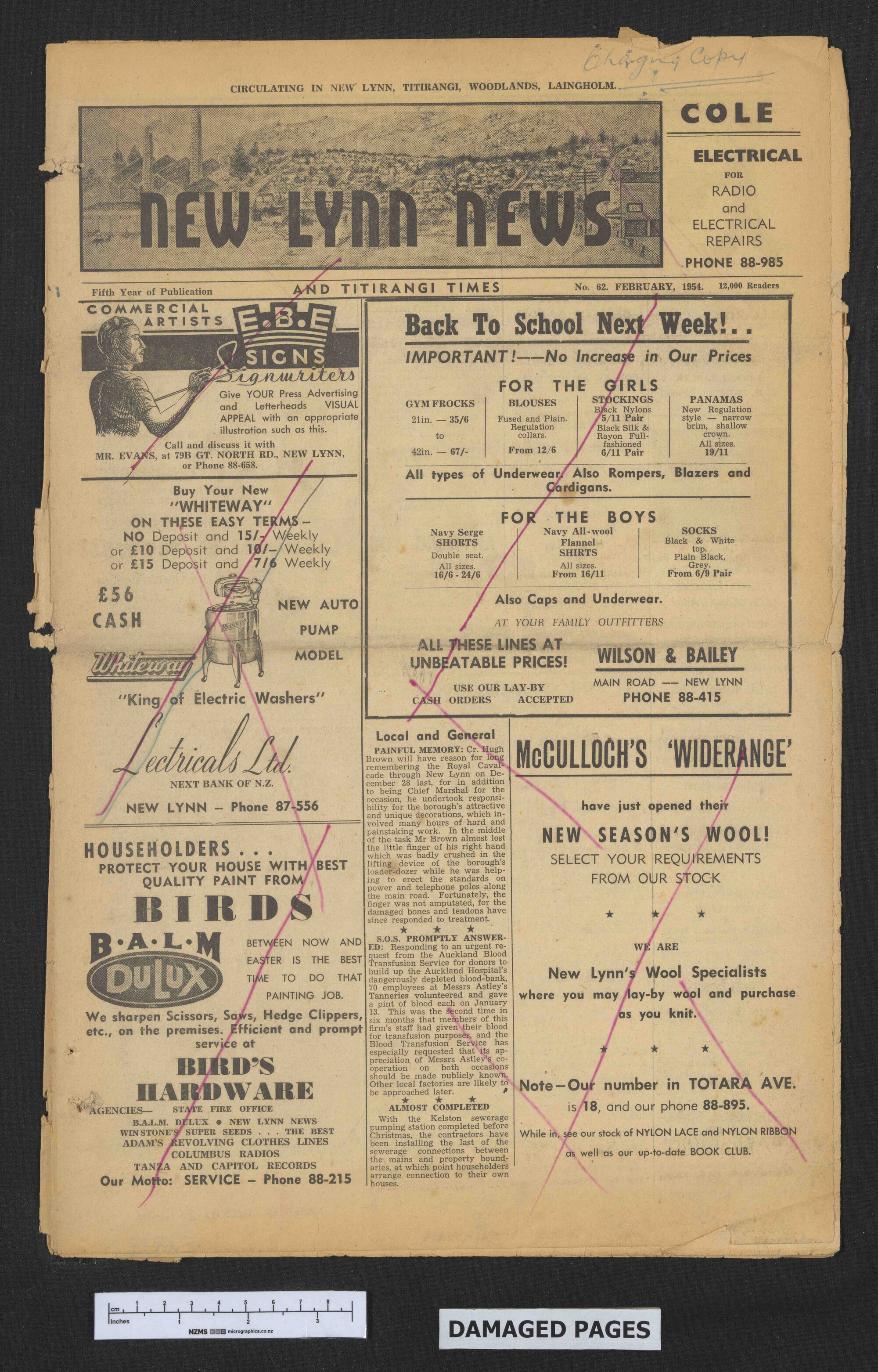 1954 February - New Lynn News