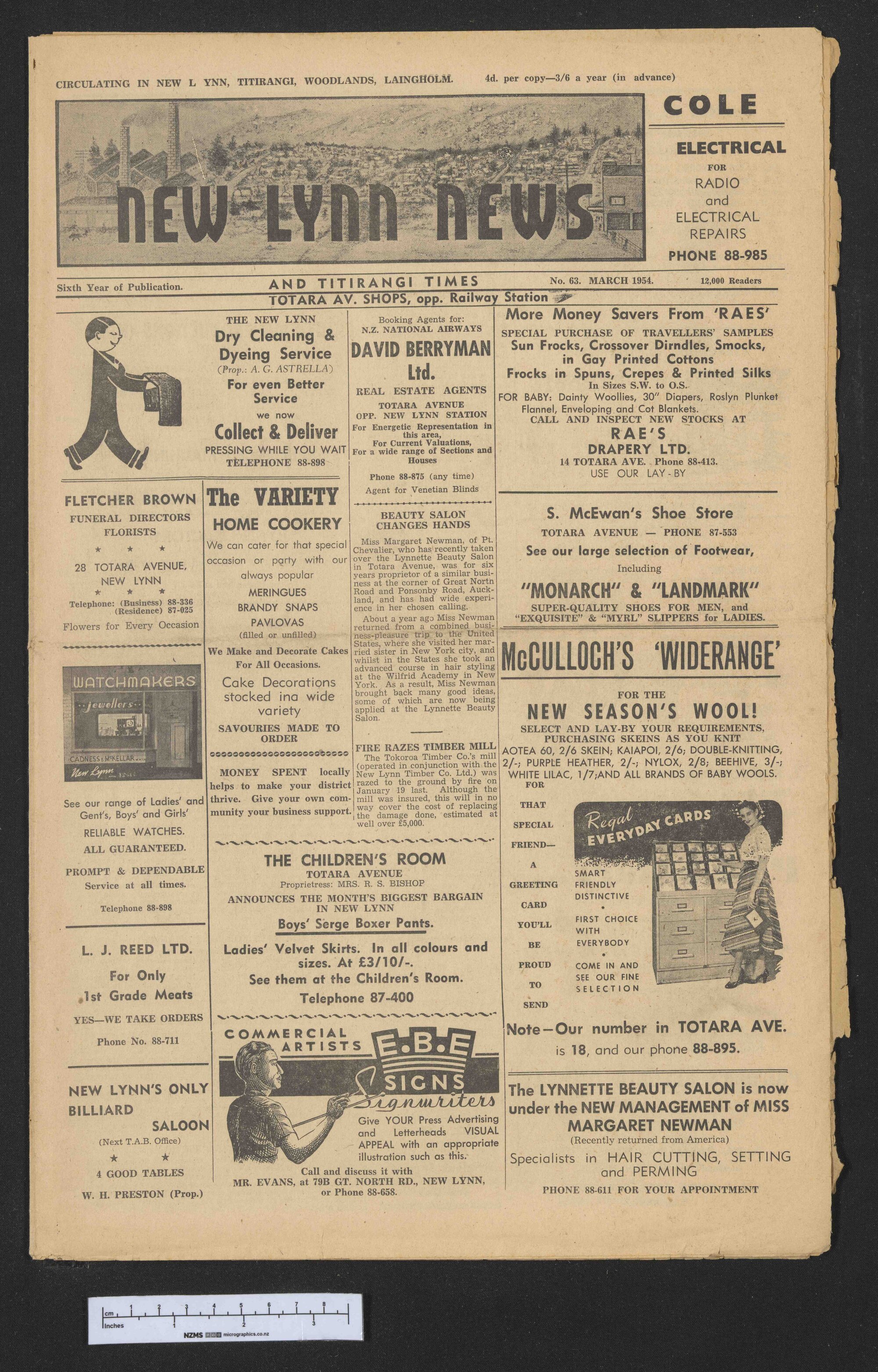 1954 March - New Lynn News