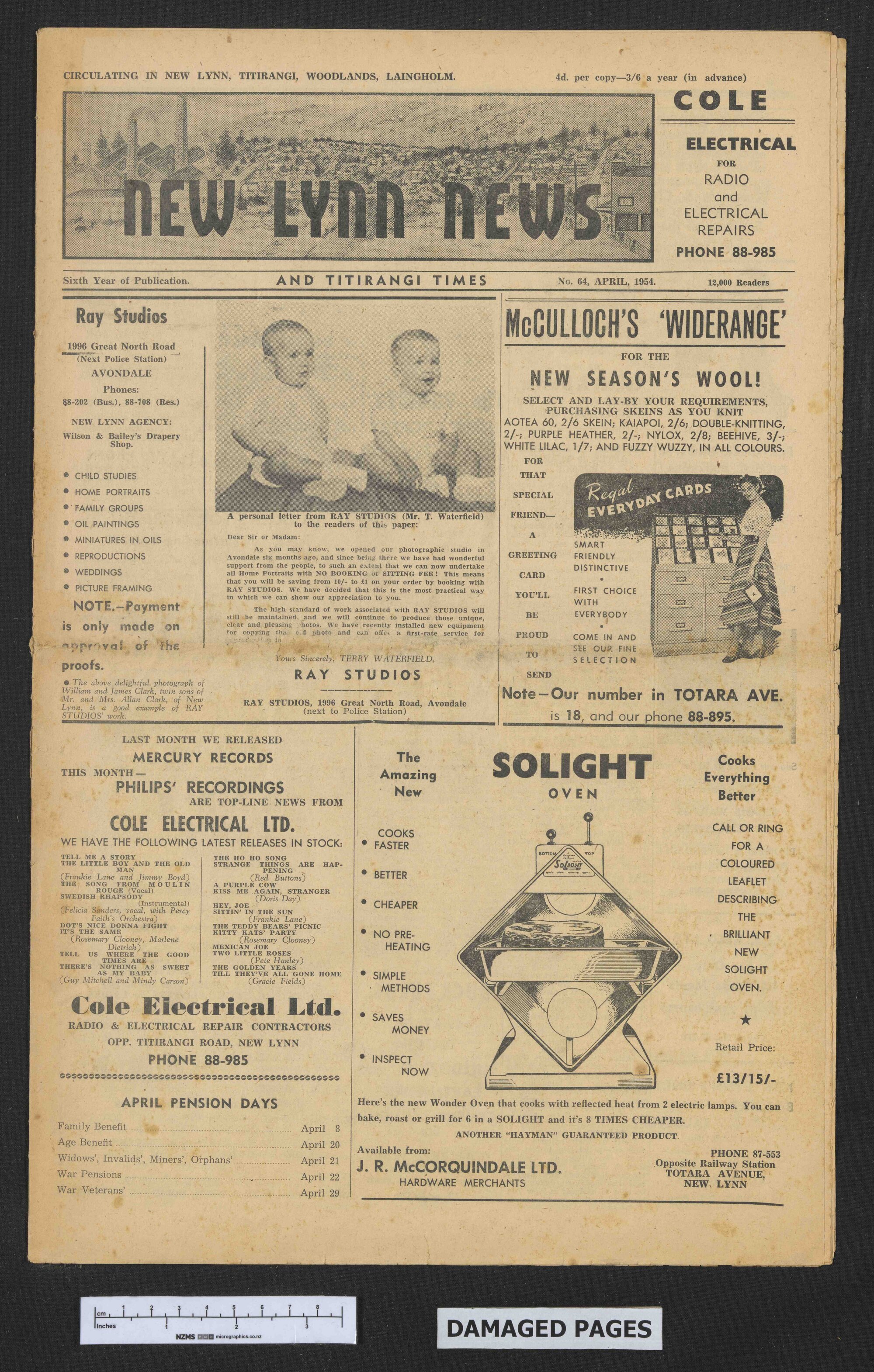 1954 April - New Lynn News