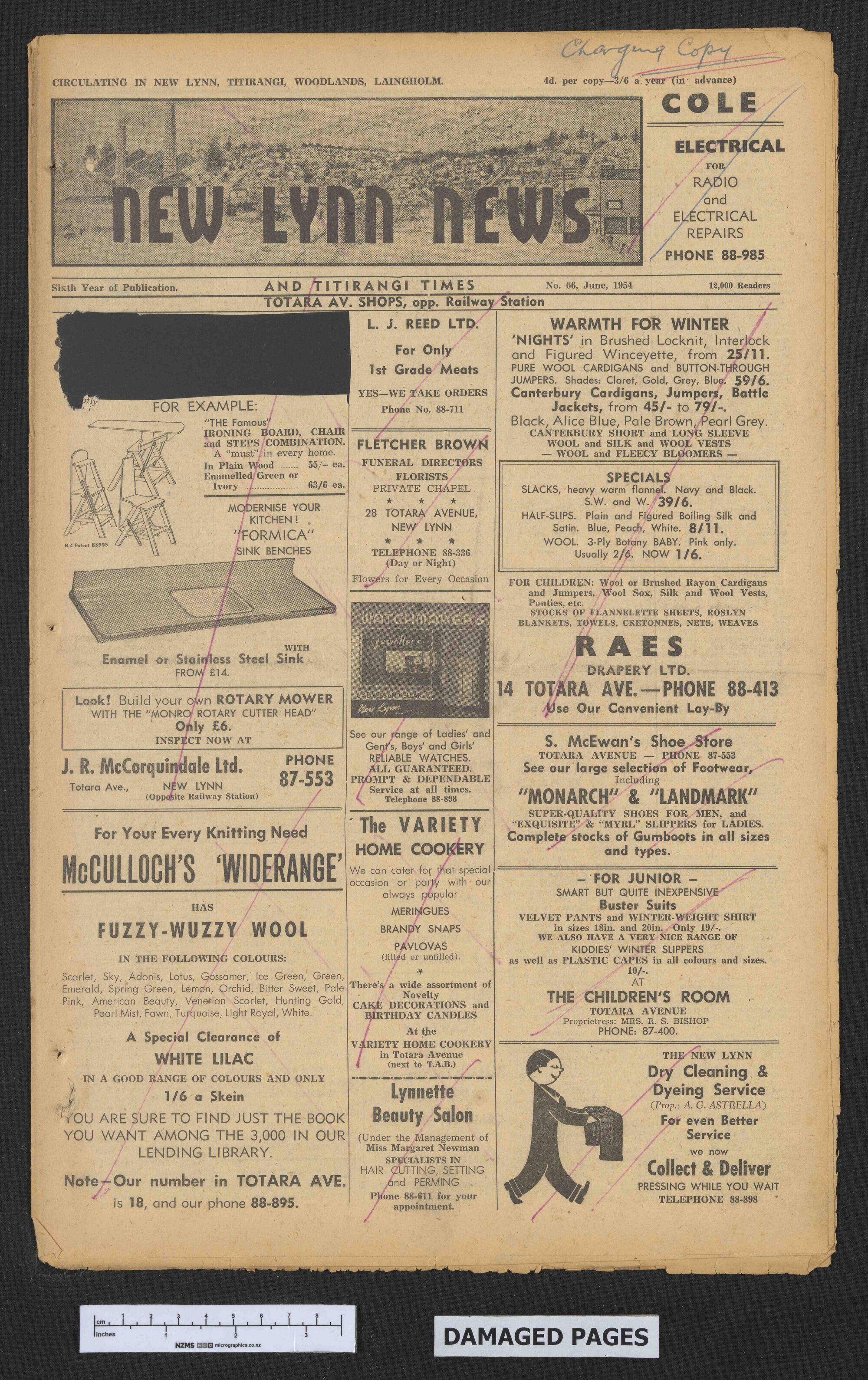 1954 June - New Lynn News