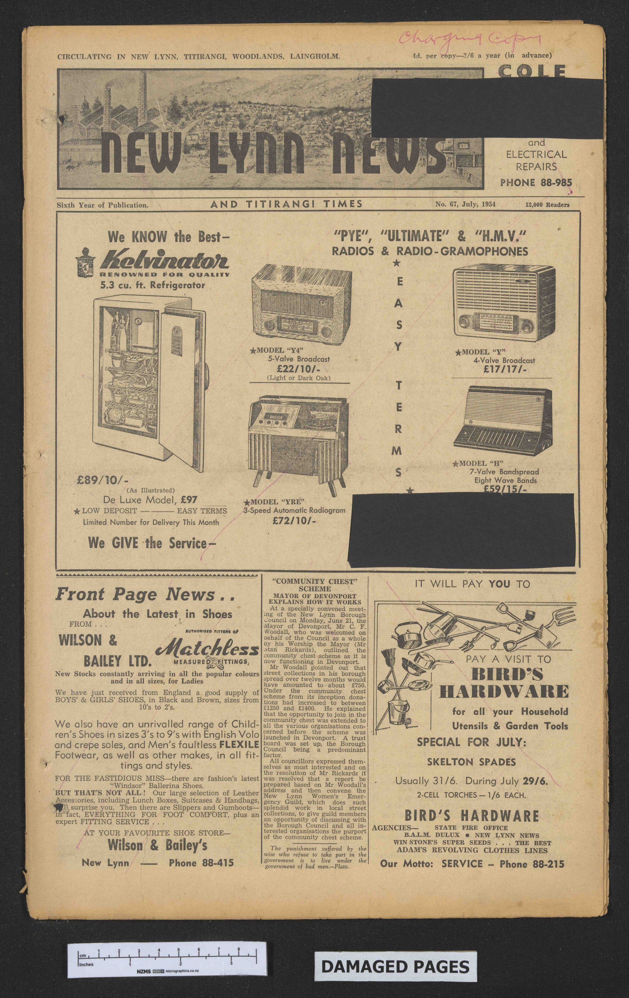 1954 July - New Lynn News