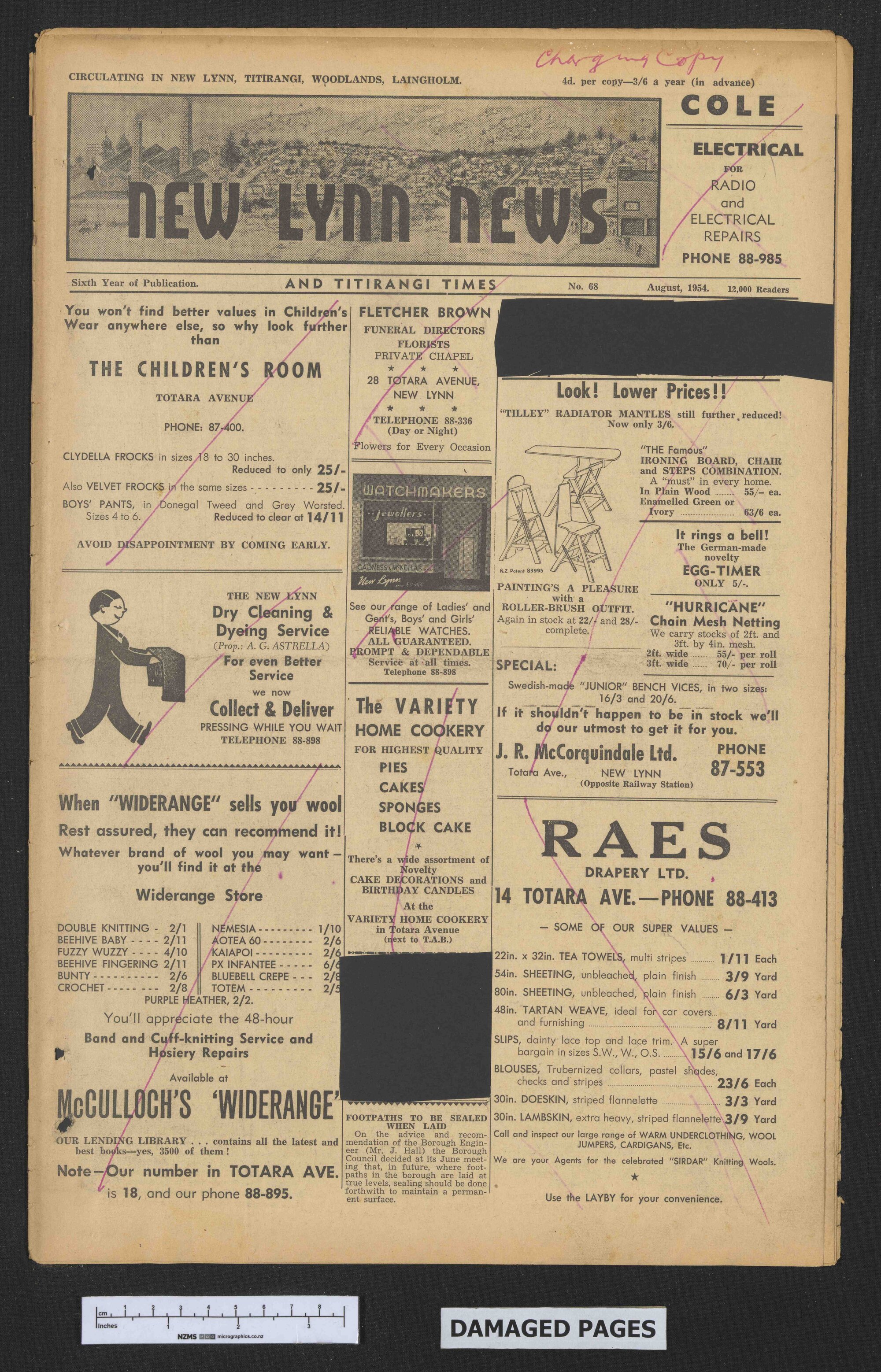 1954 August - New Lynn News