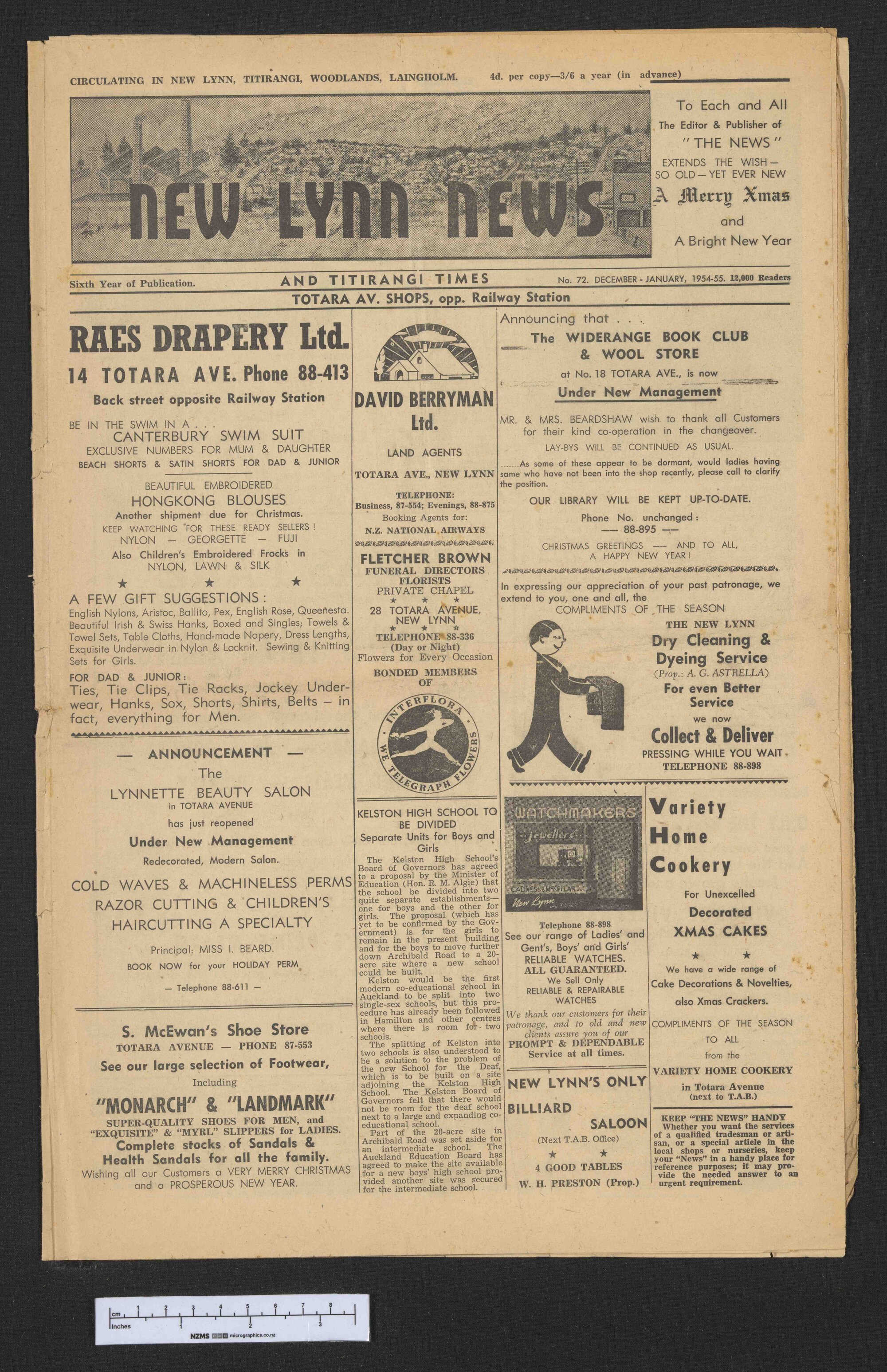 1954 December - New Lynn News