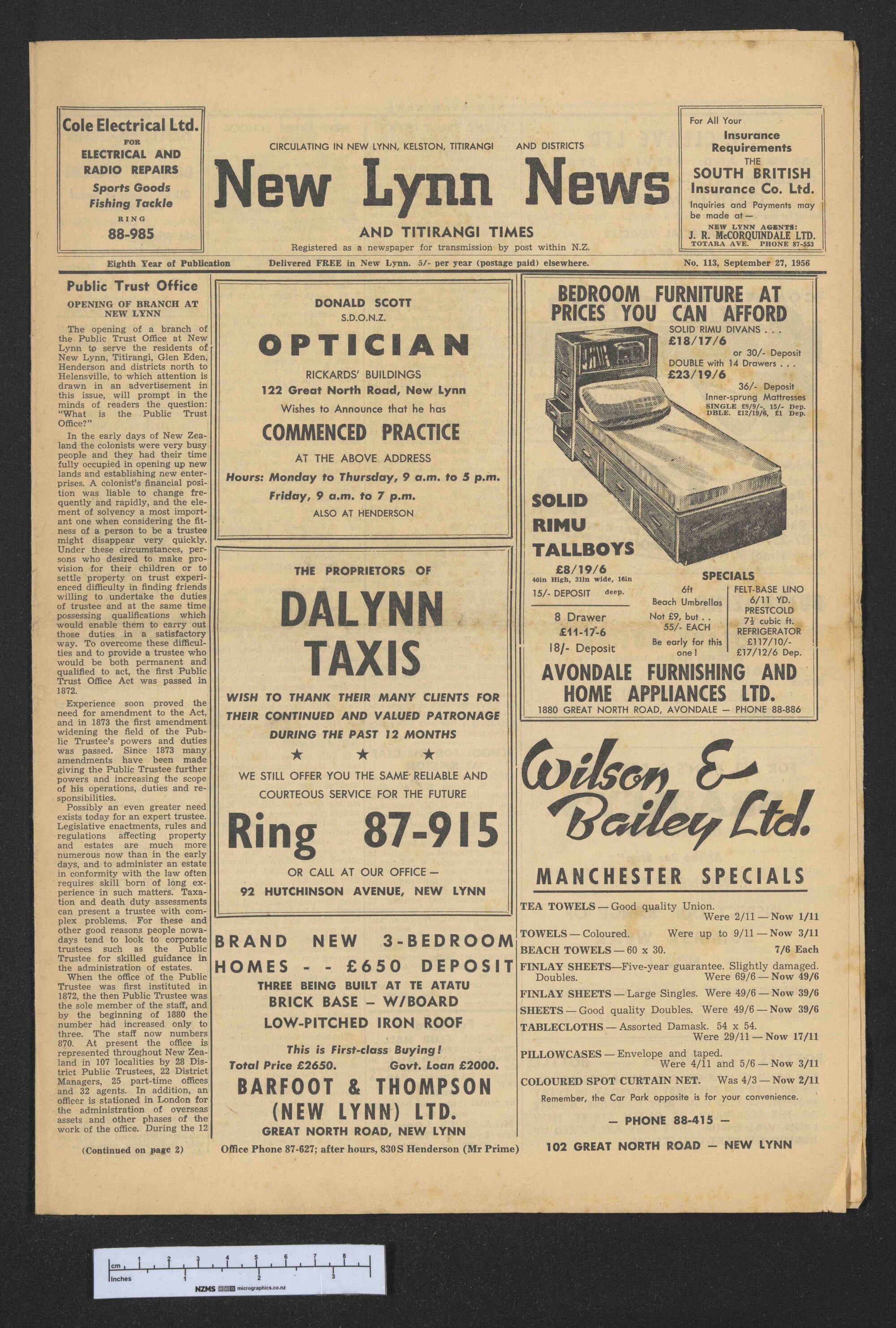 1956-09-27 New Lynn News
