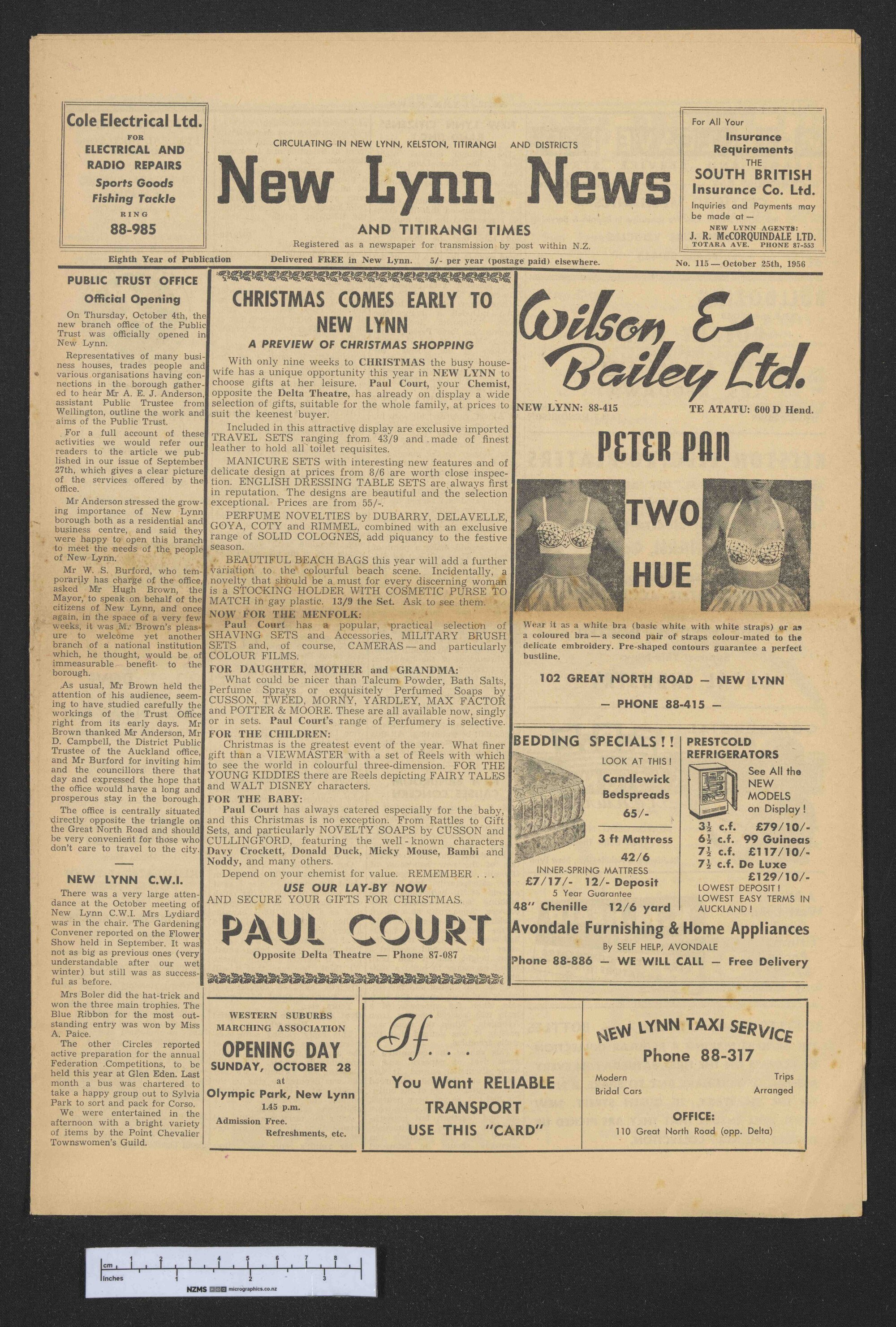 1956-10-25 New Lynn News