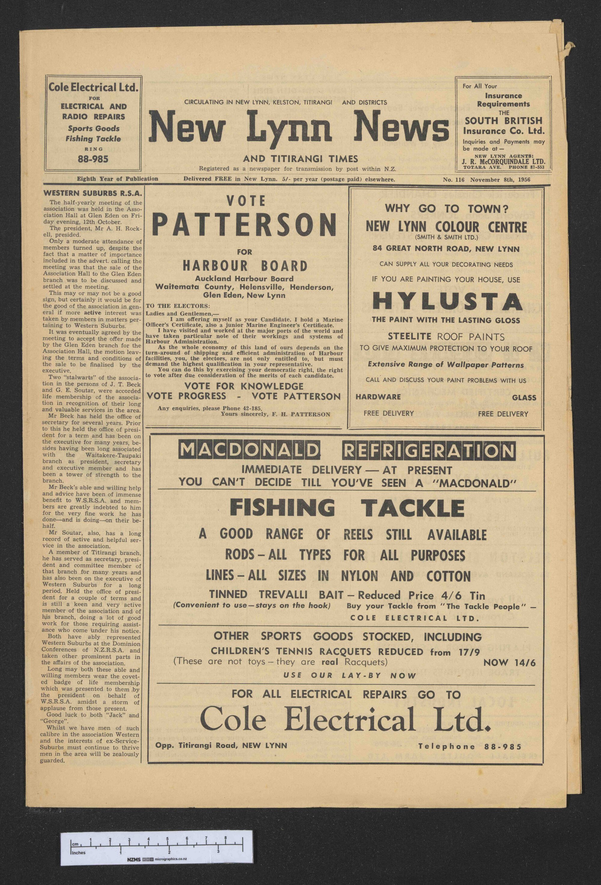 1956-11-08 New Lynn News