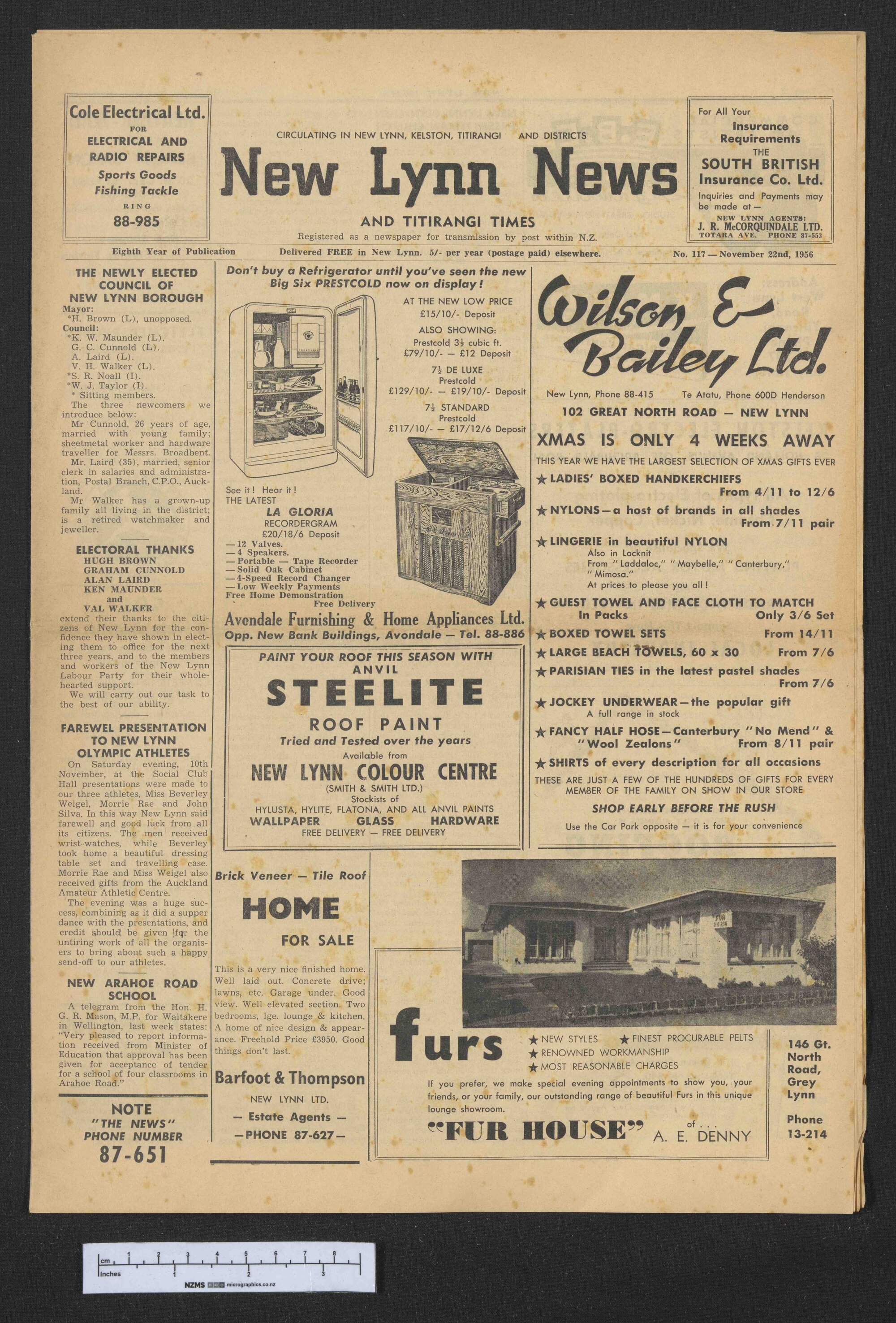 1956-11-22 New Lynn News
