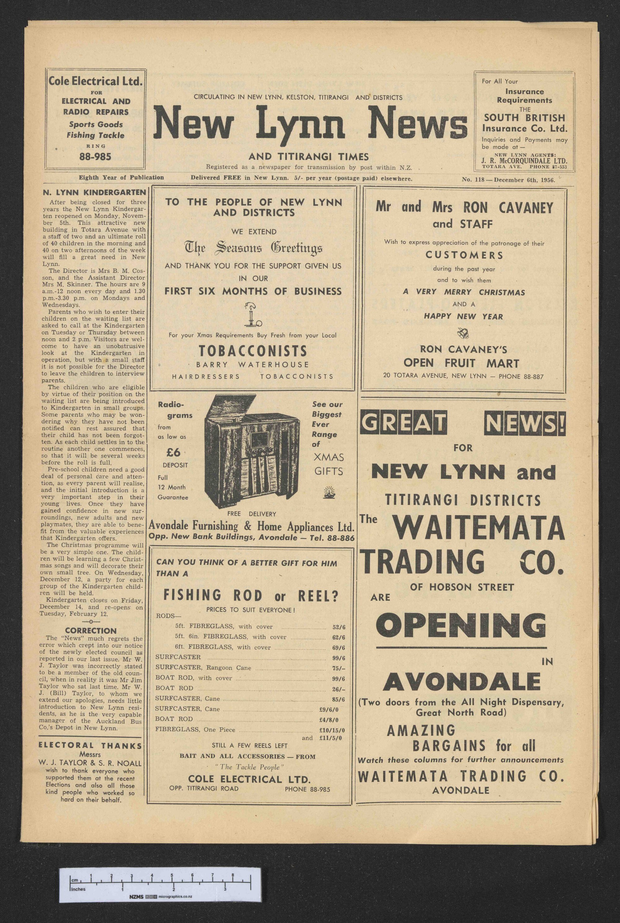 1956-12-06 New Lynn News