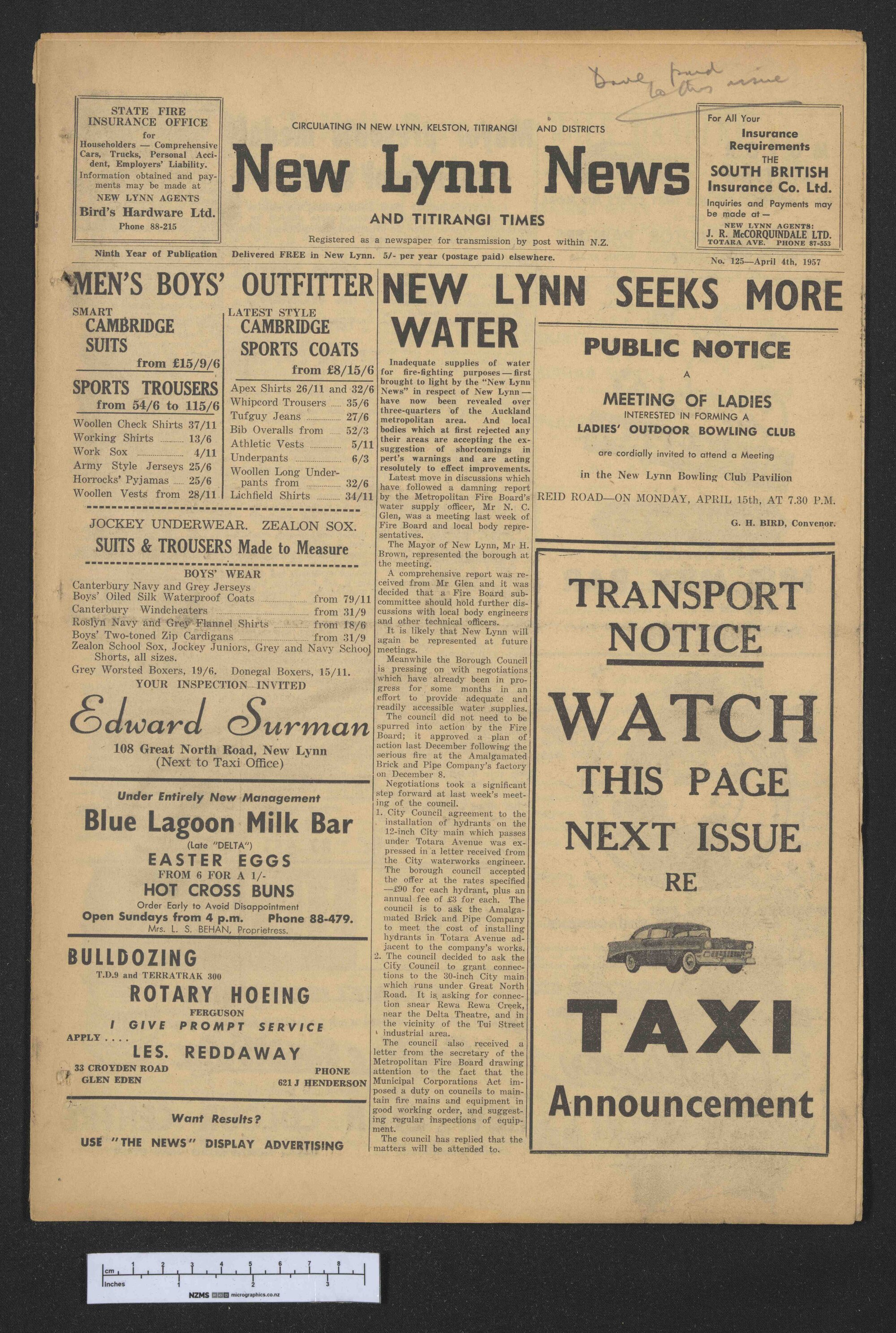 1957-04-04 New Lynn News