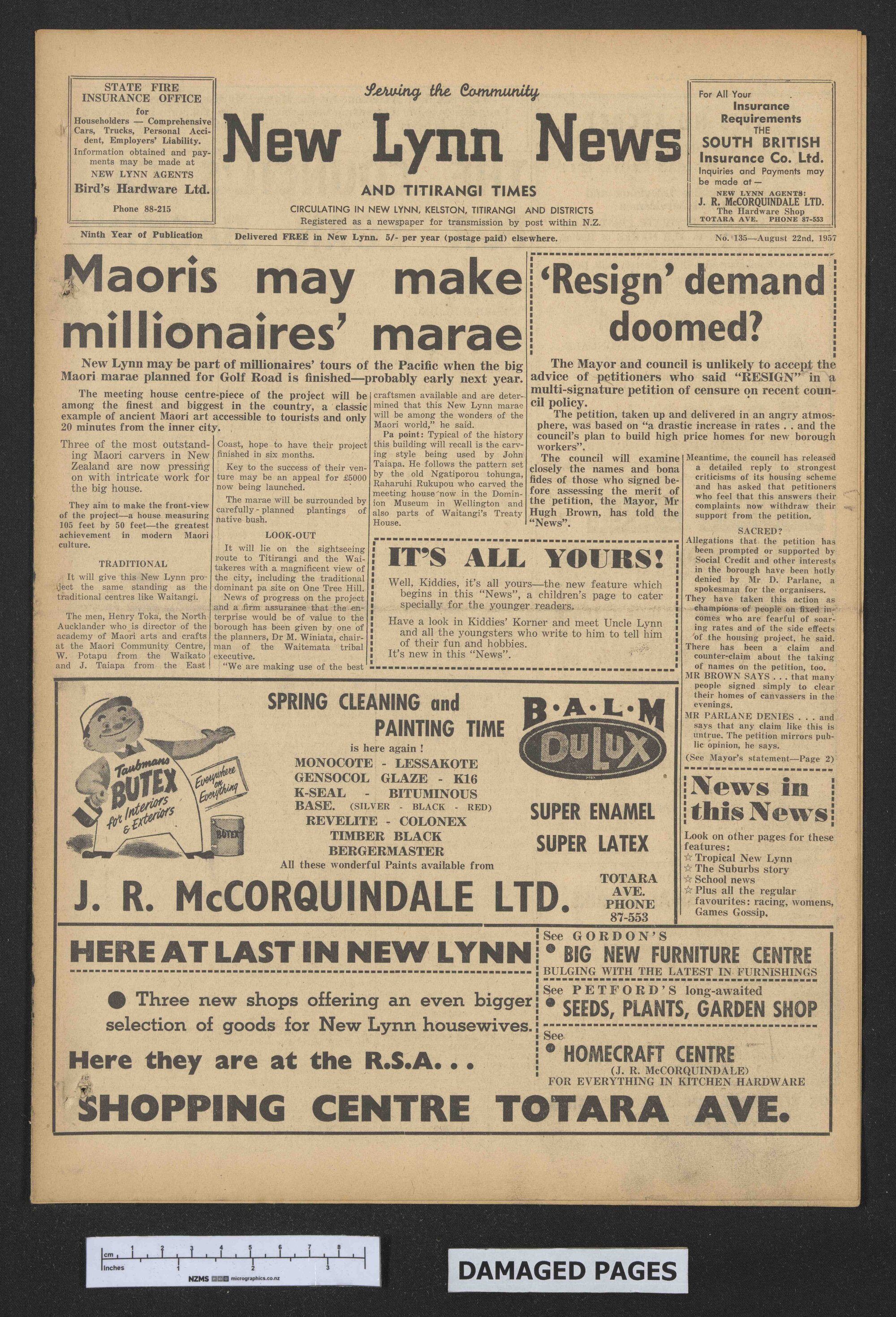 1957-08-22 New Lynn News