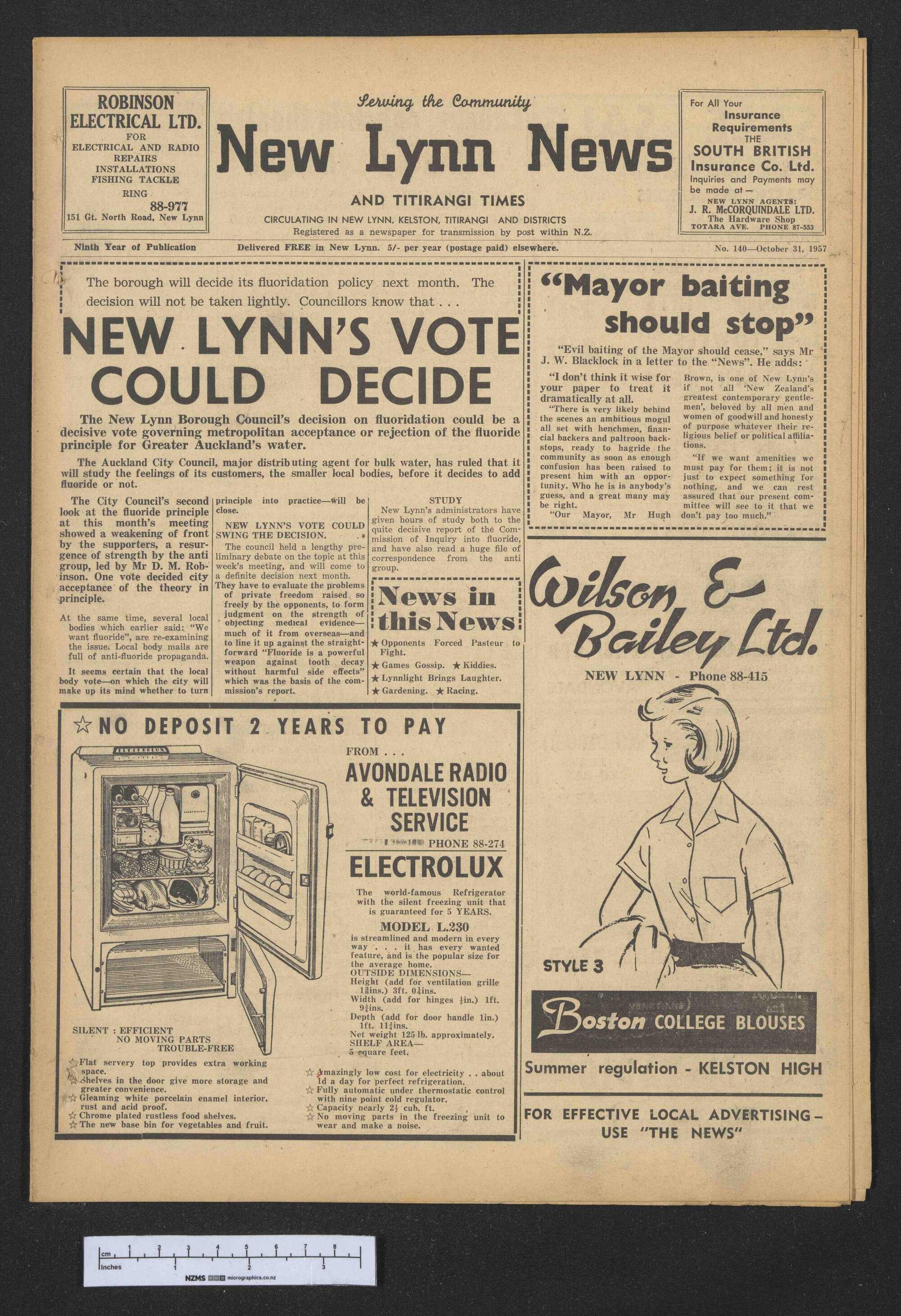 1957-10-31 New Lynn News