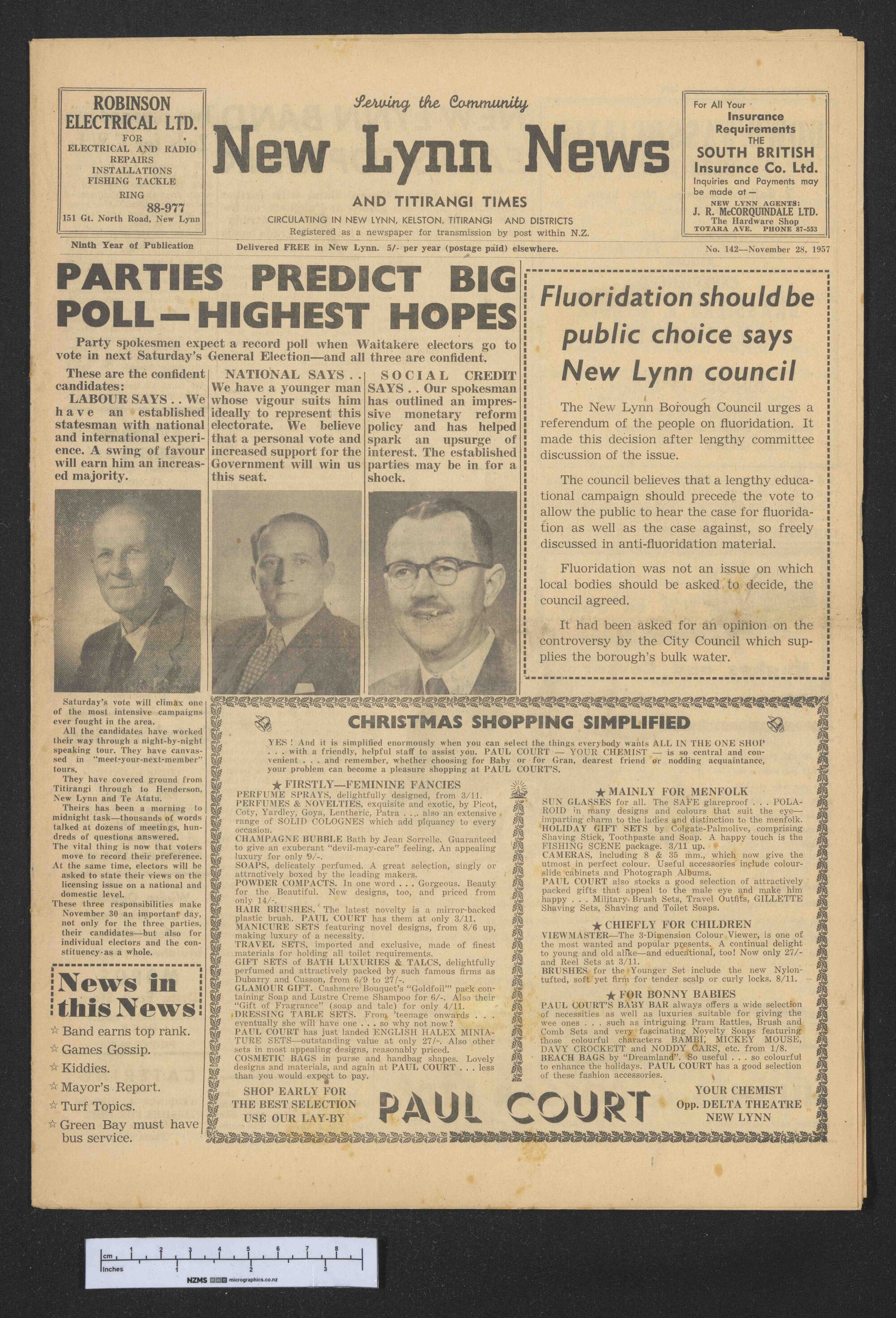 1957-11-28 New Lynn News