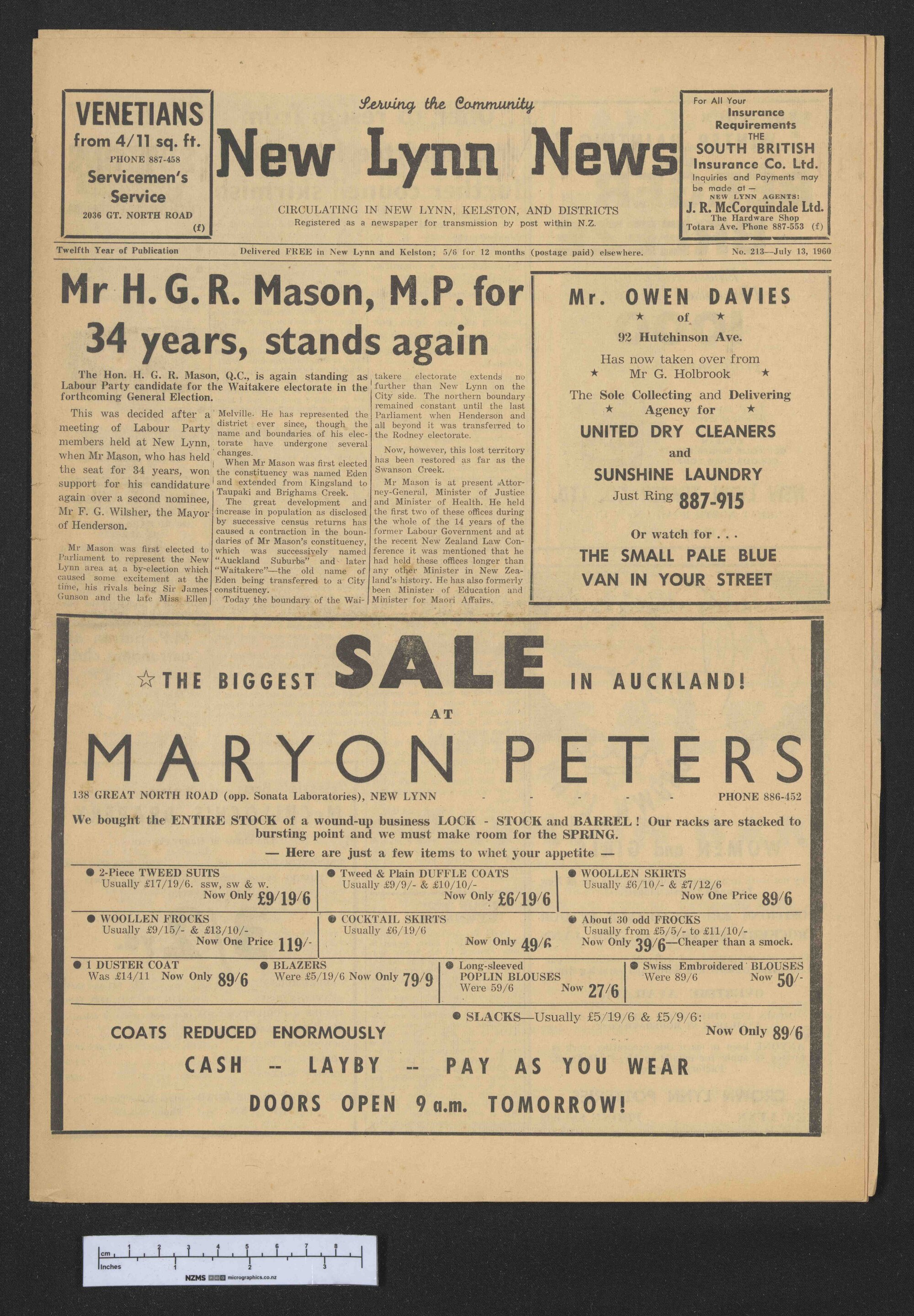 1960-07-13 New Lynn News