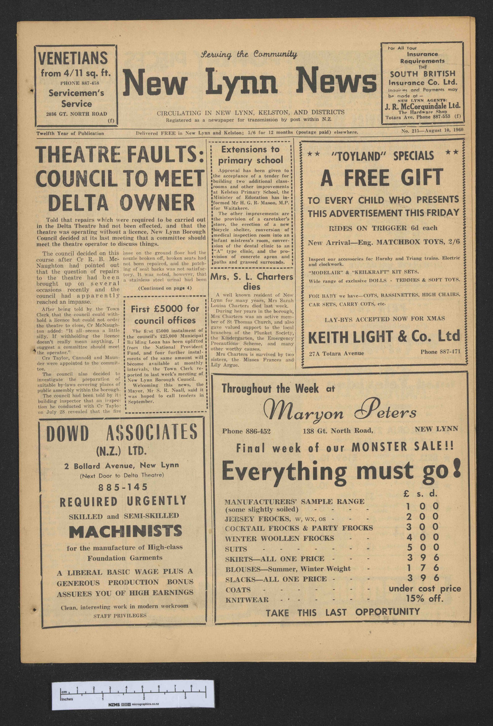 1960-08-10 New Lynn News