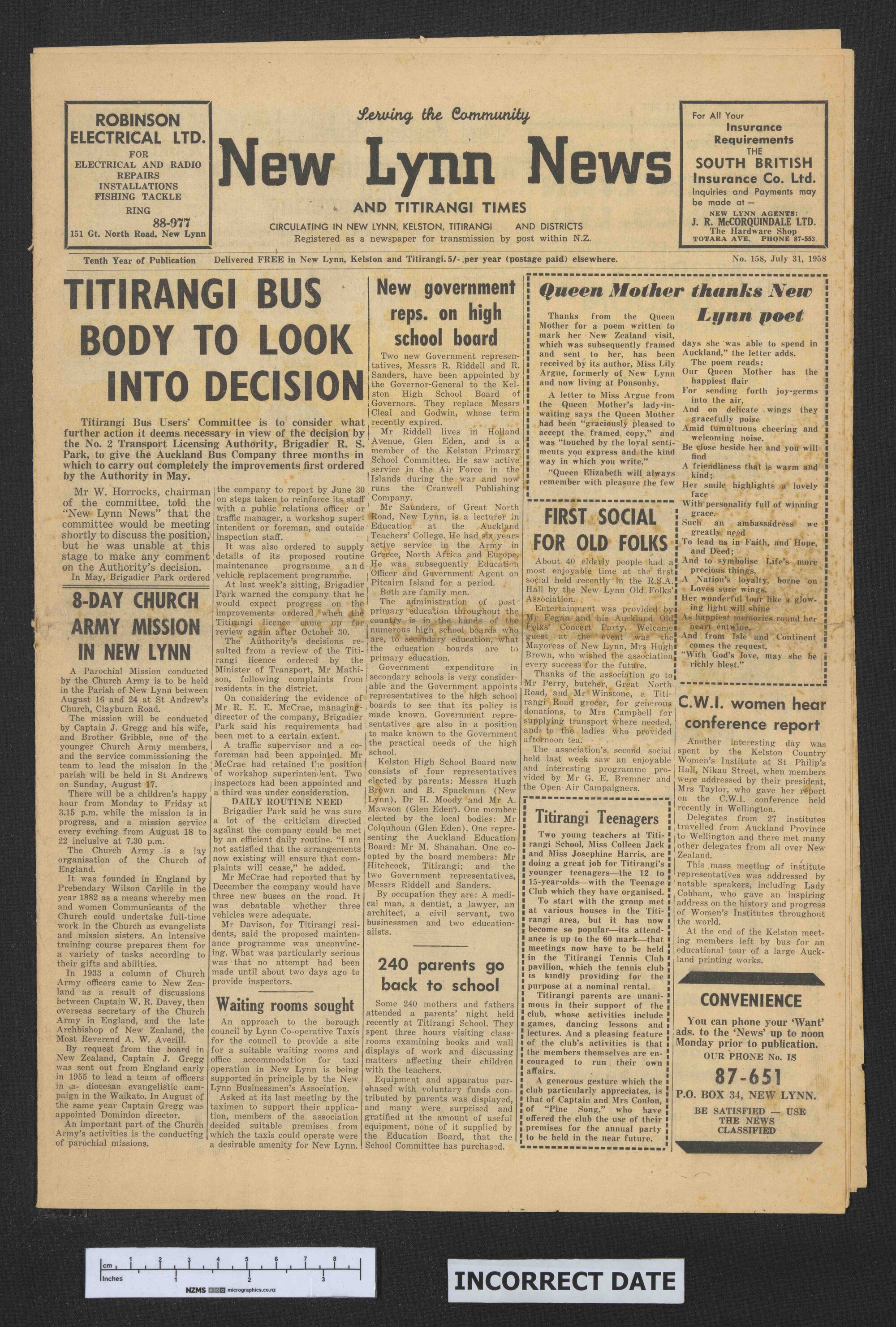 1958-08-14 New Lynn News