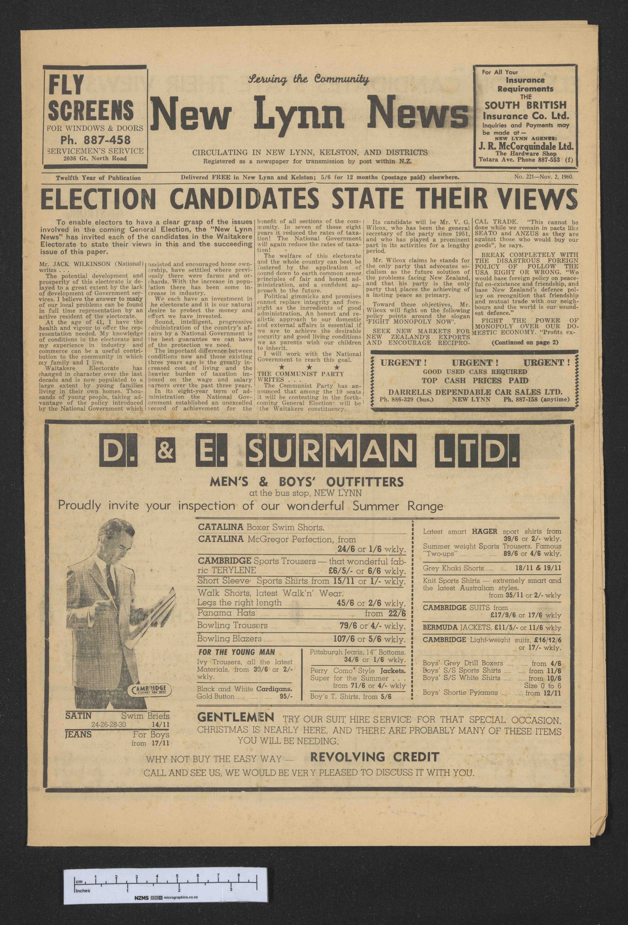 1960-11-02 New Lynn News