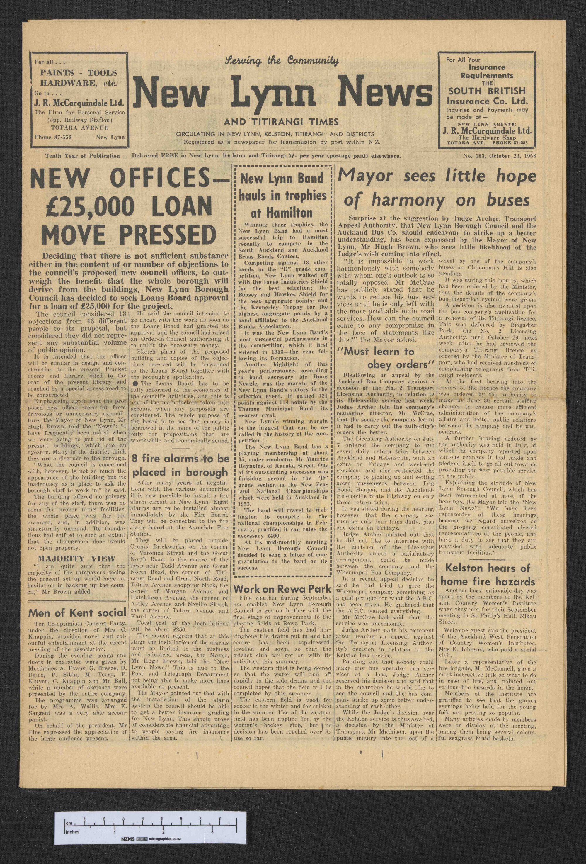 1958-10-23 New Lynn News