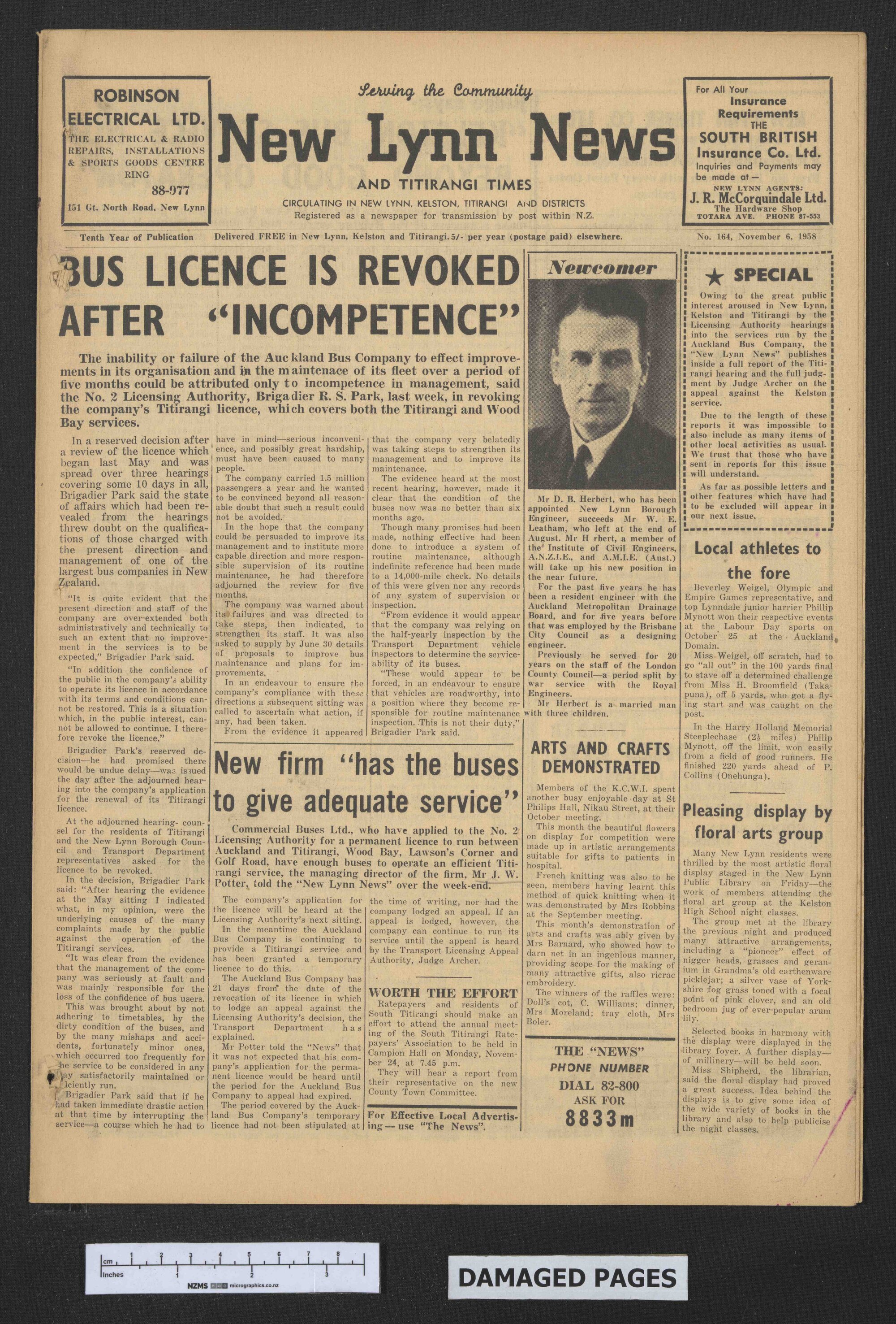 1958-11-06 New Lynn News