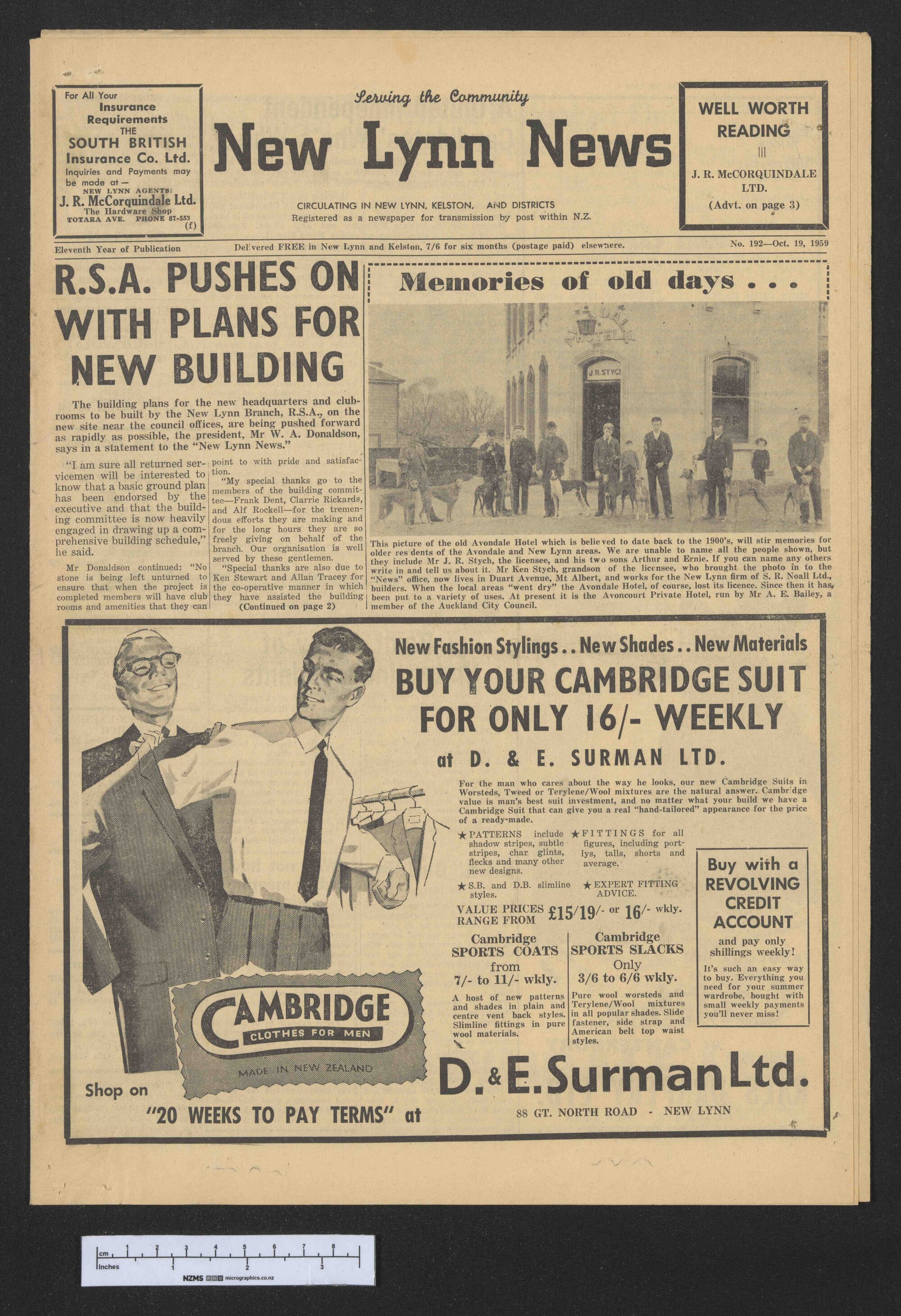1959-10-19 New Lynn News