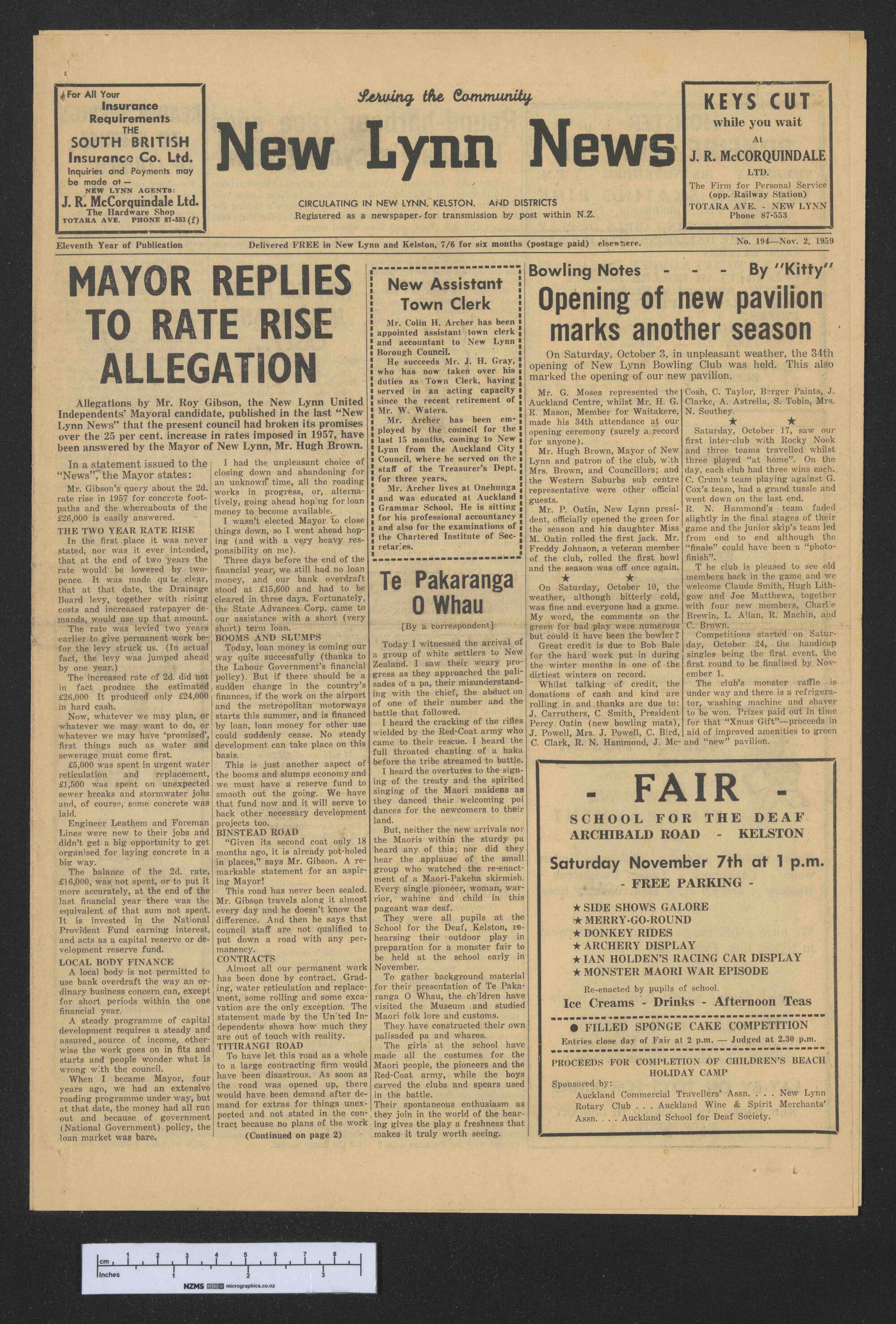 1959-11-02 New Lynn News